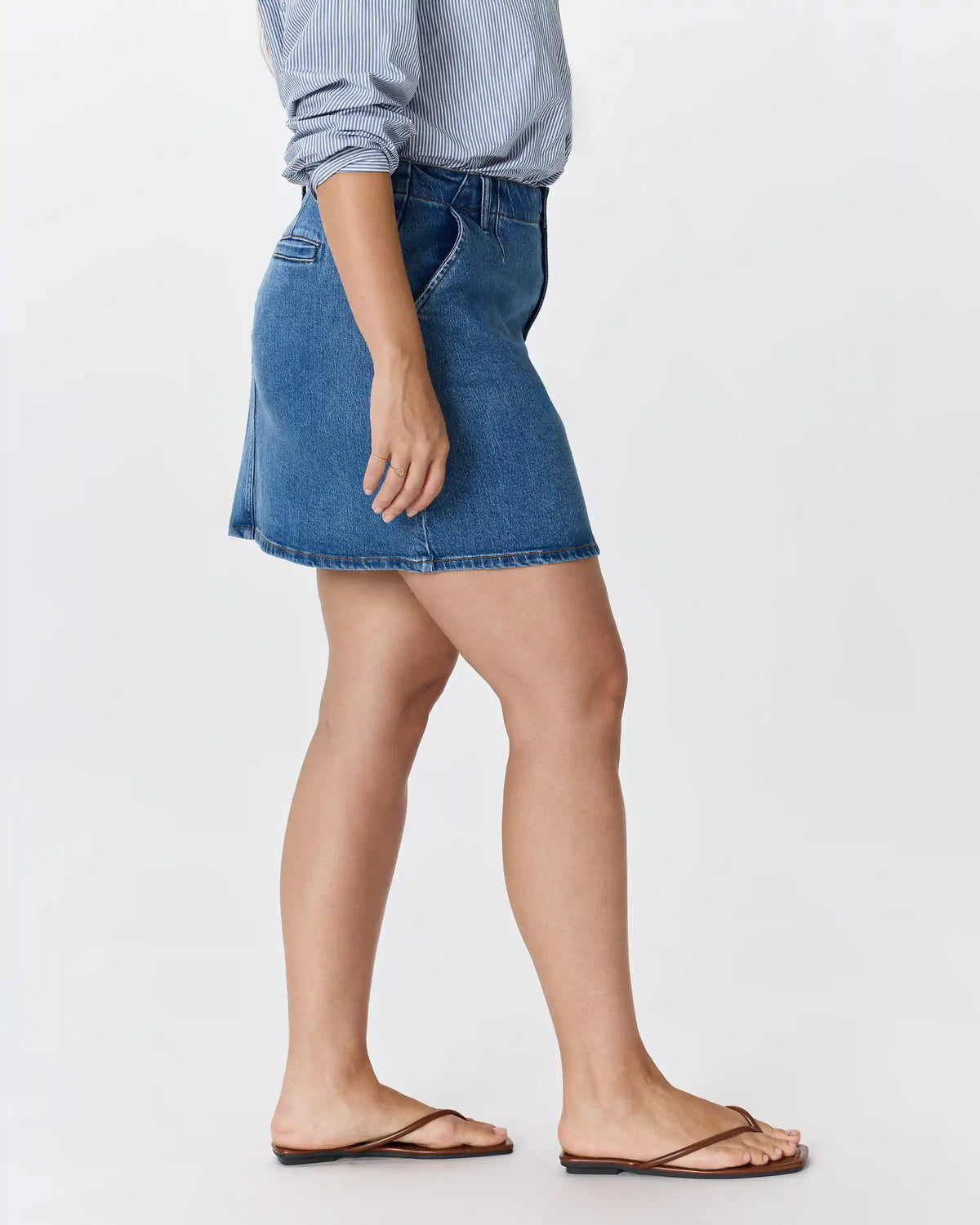 Stretch Denim Mini Skirt