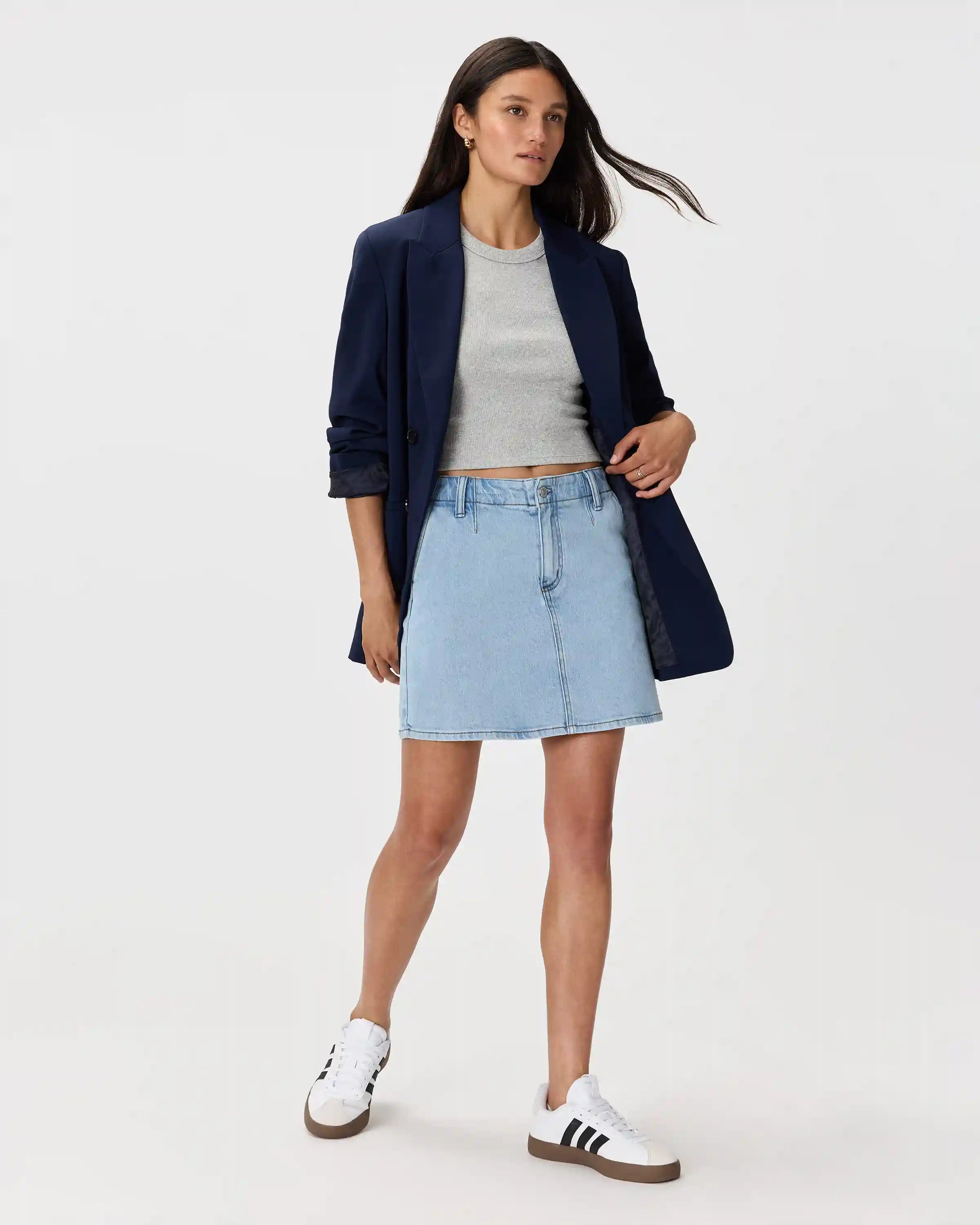 Stretch Denim Mini Skirt