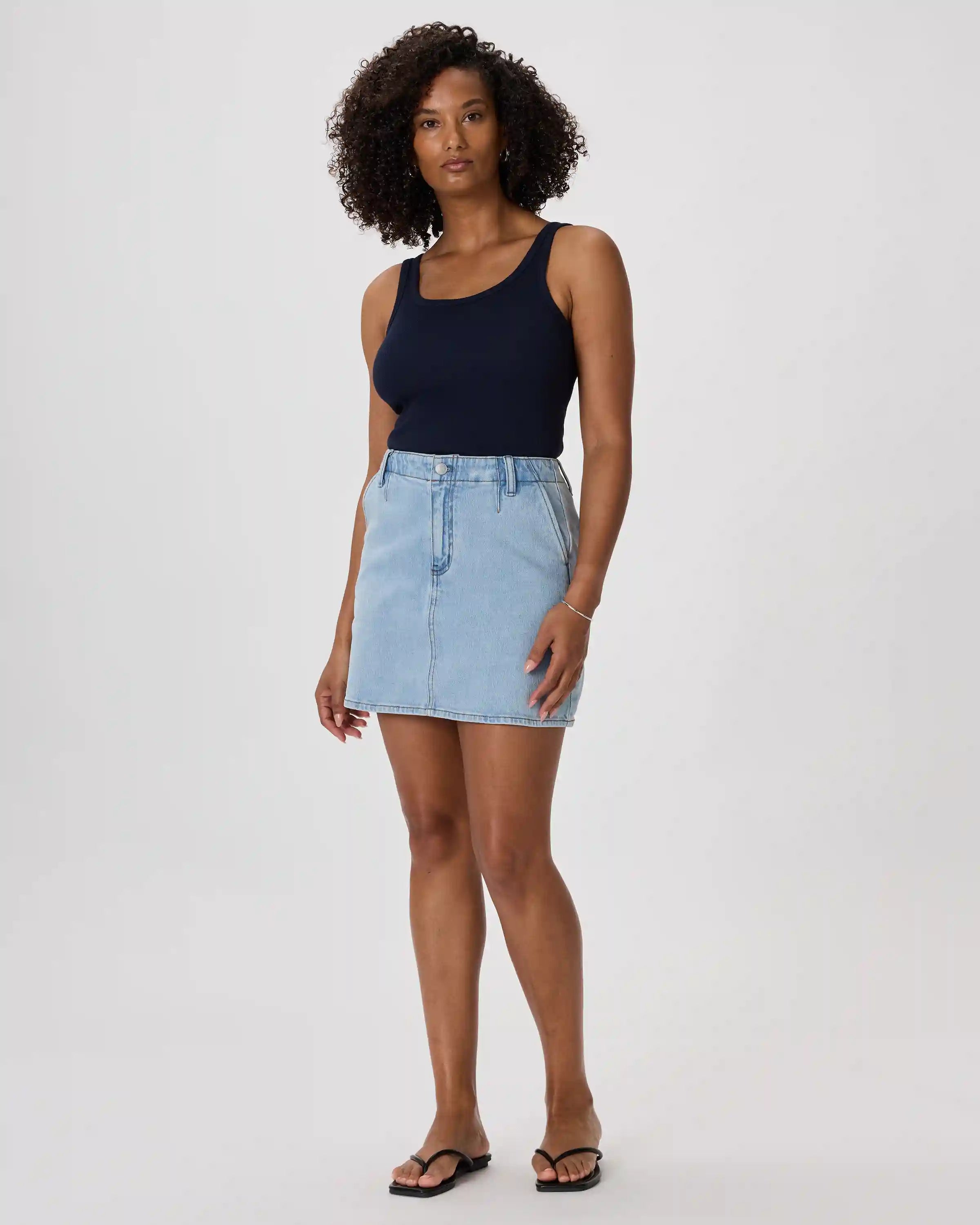 Stretch Denim Mini Skirt
