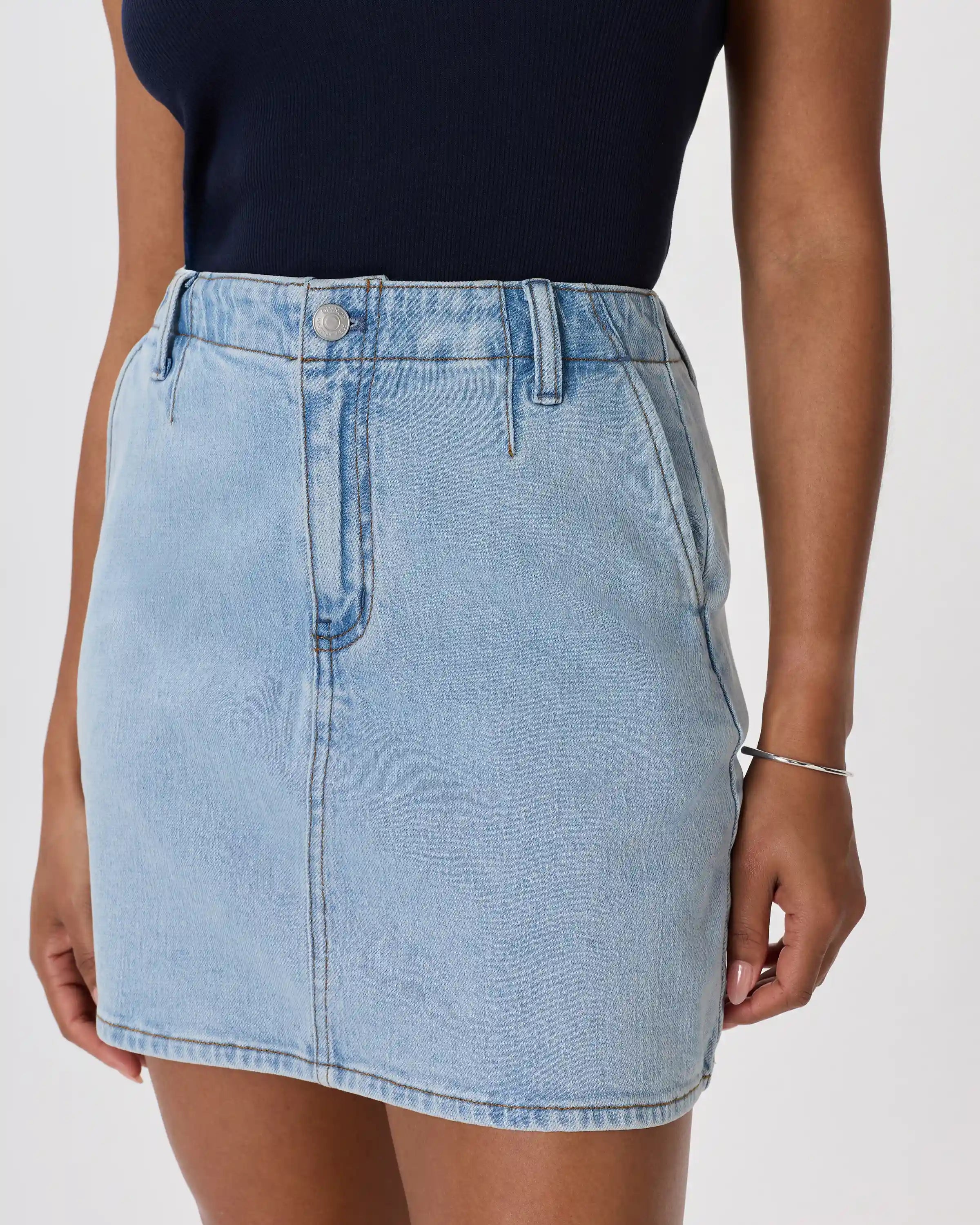 Stretch Denim Mini Skirt