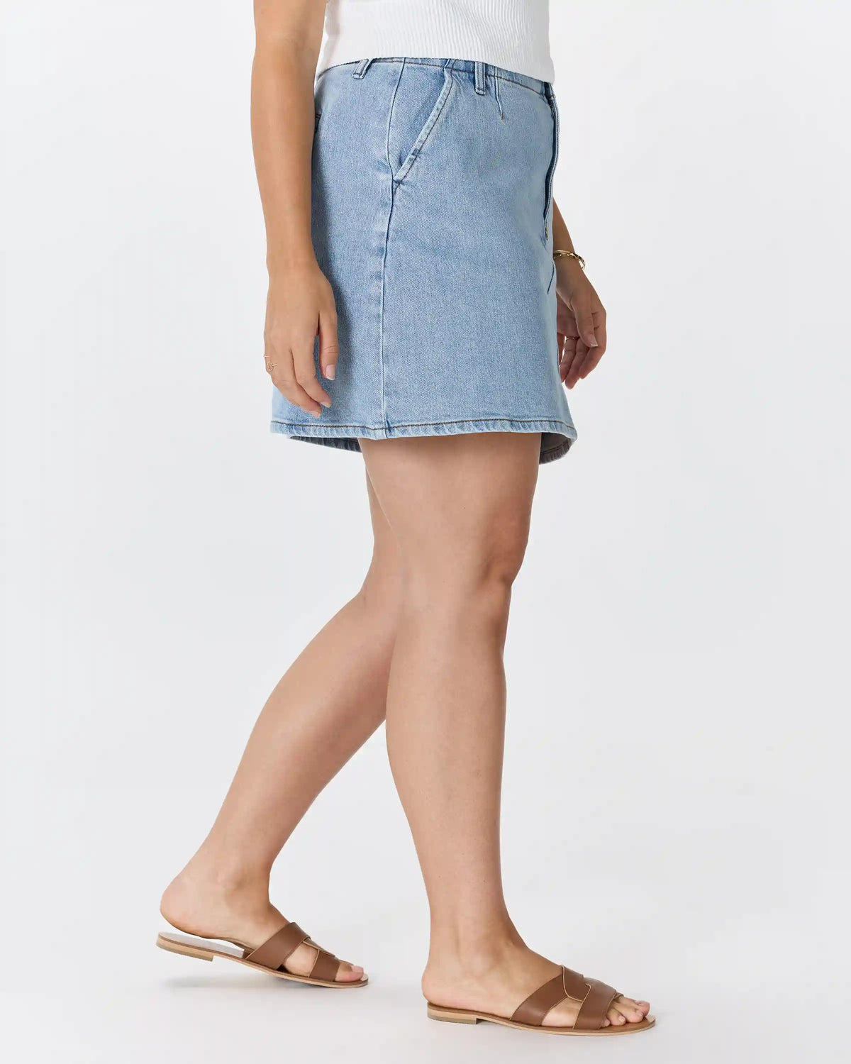 Stretch Denim Mini Skirt