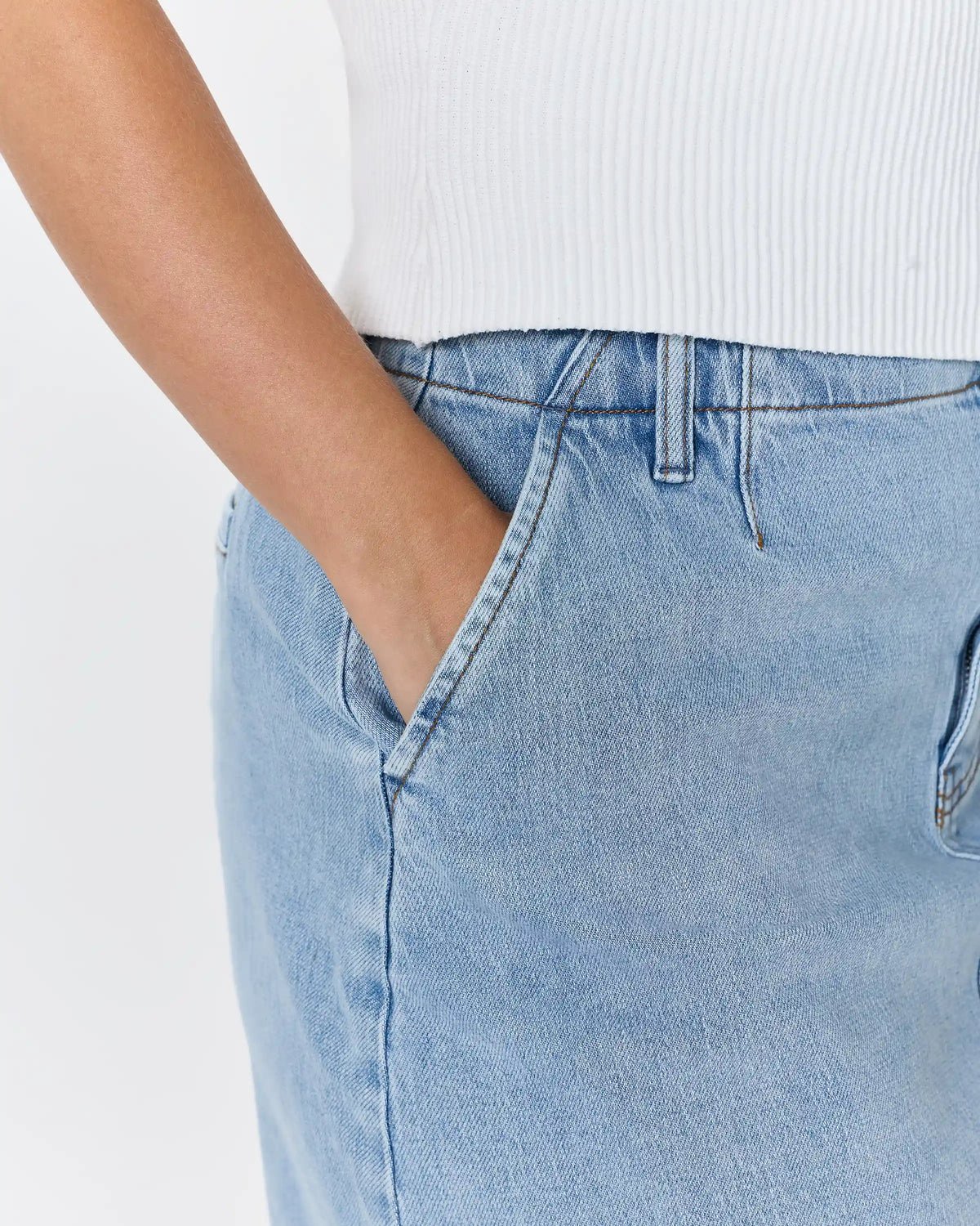 Stretch Denim Mini Skirt