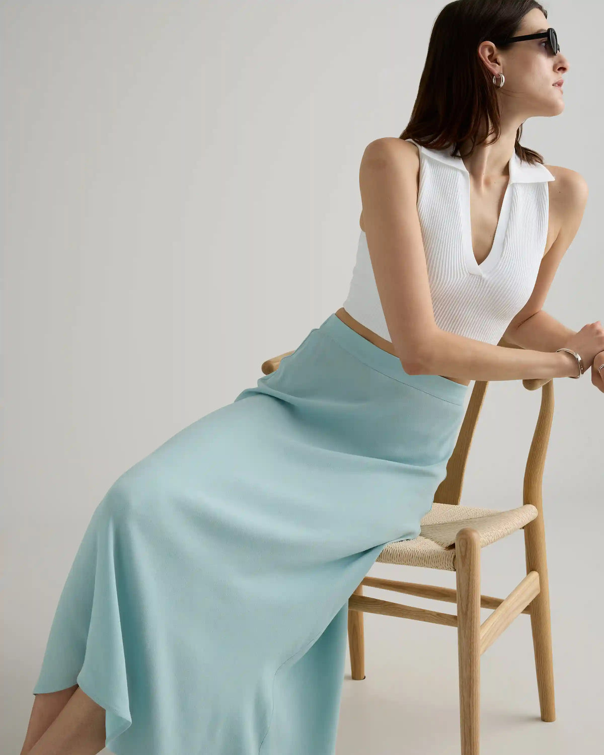 Lightweight Crepe Slip Skirt
