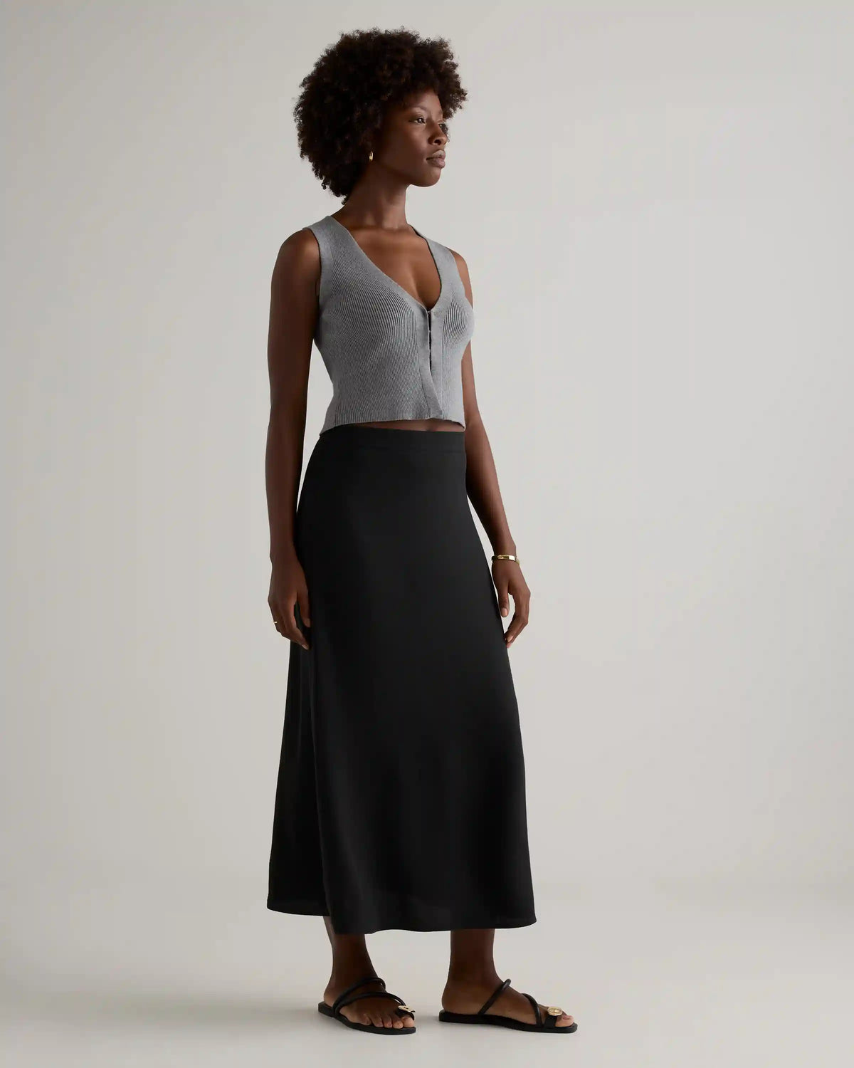 Lightweight Crepe Slip Skirt