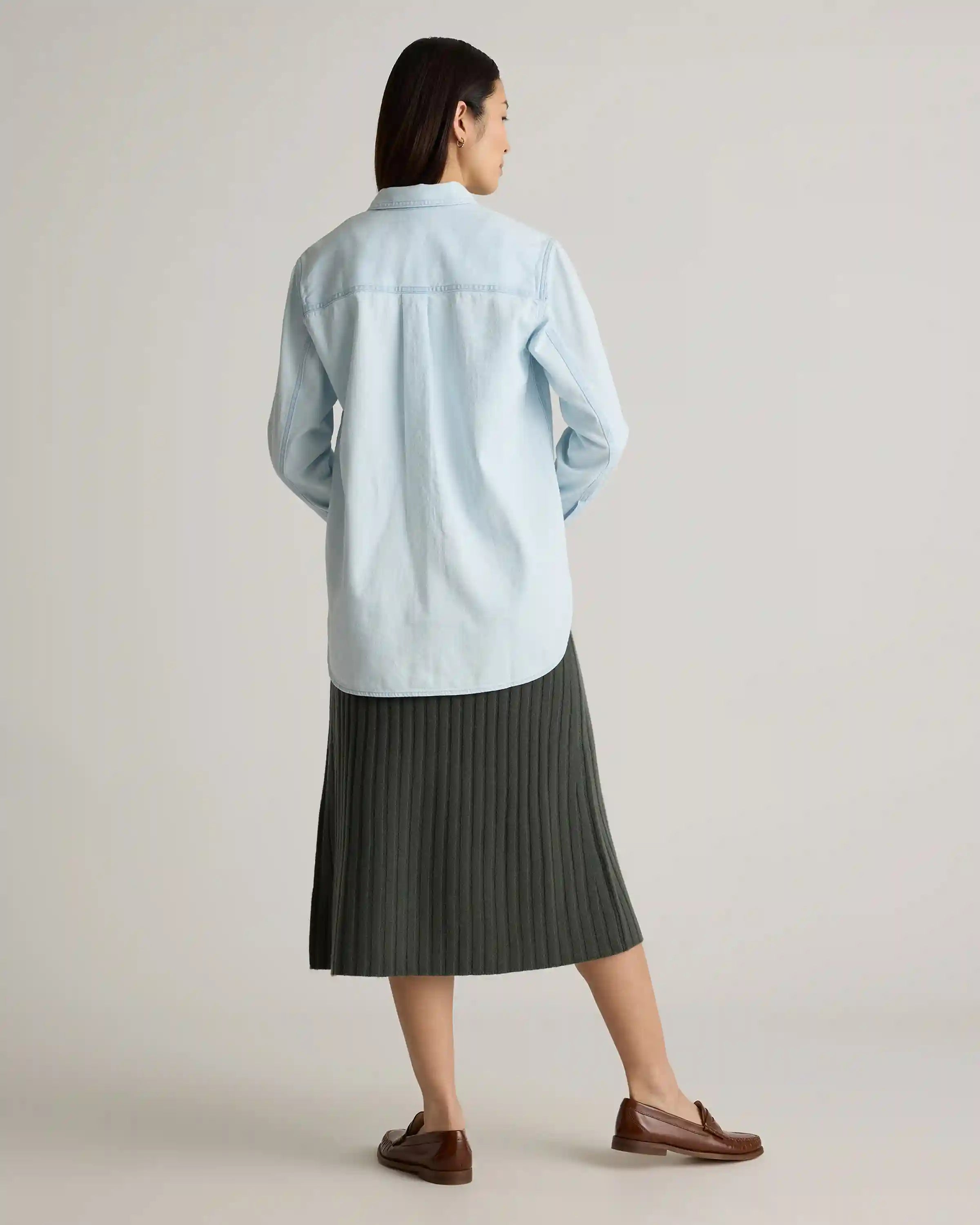 Mongolian Cashmere Midi Skirt