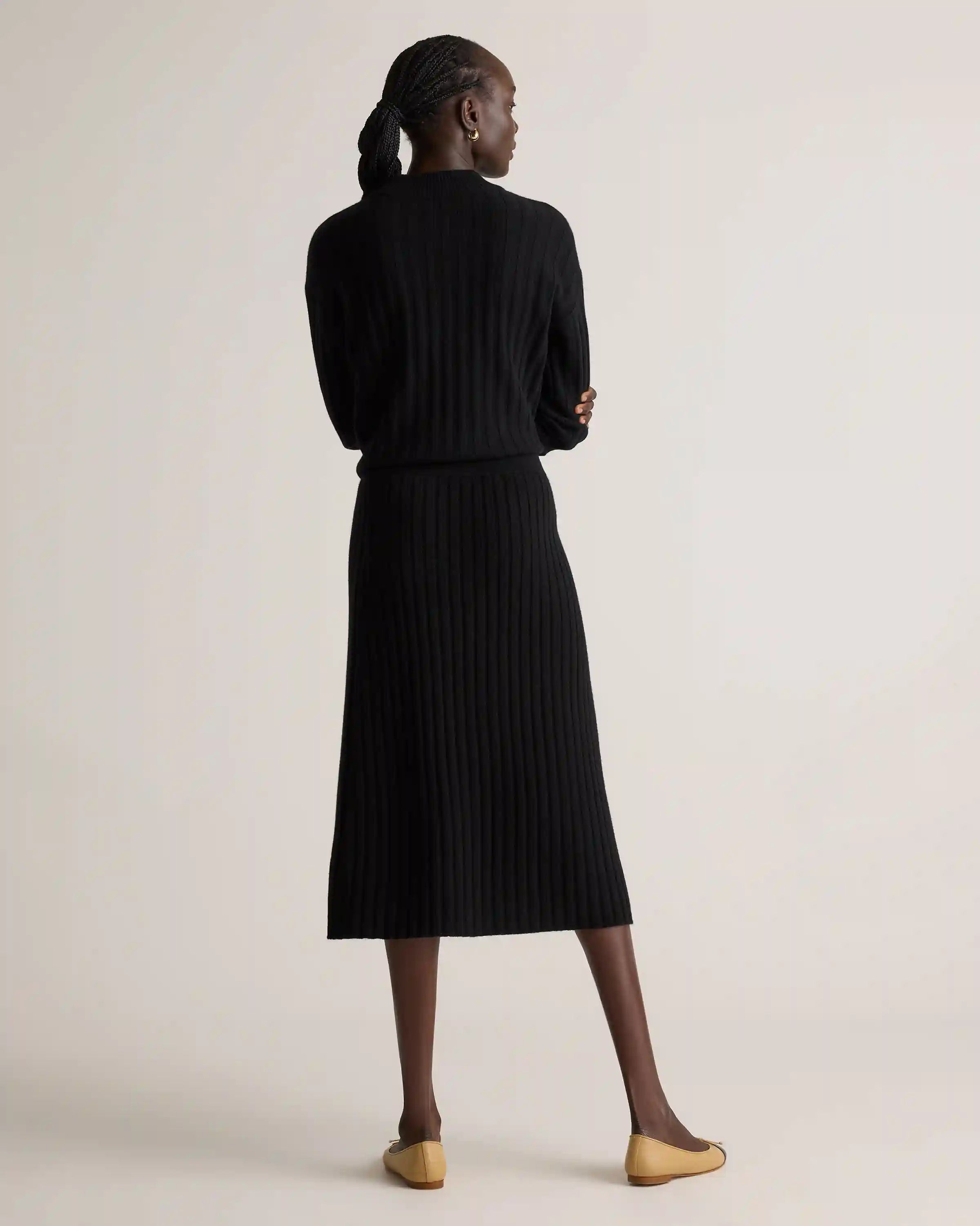 Mongolian Cashmere Midi Skirt