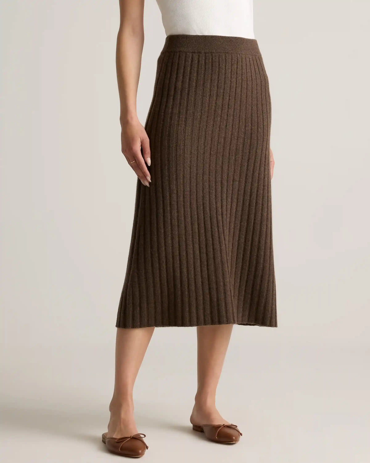 Mongolian Cashmere Midi Skirt