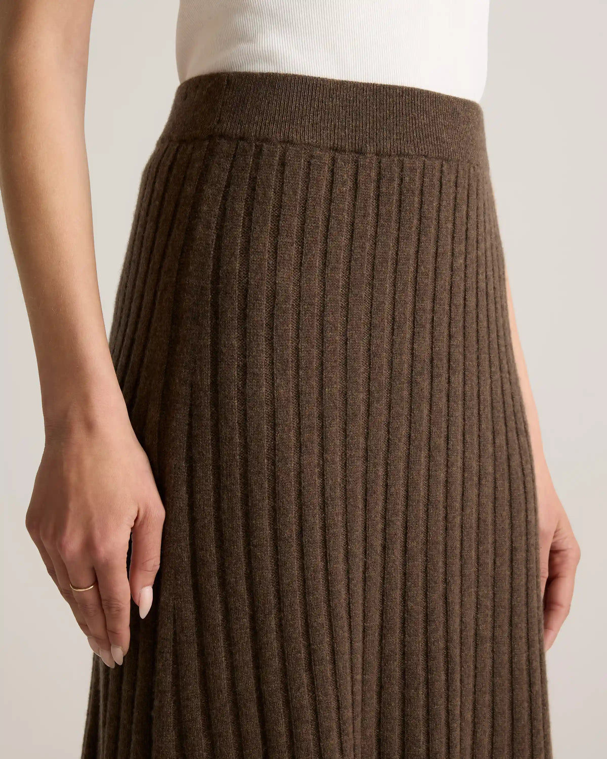 Mongolian Cashmere Midi Skirt