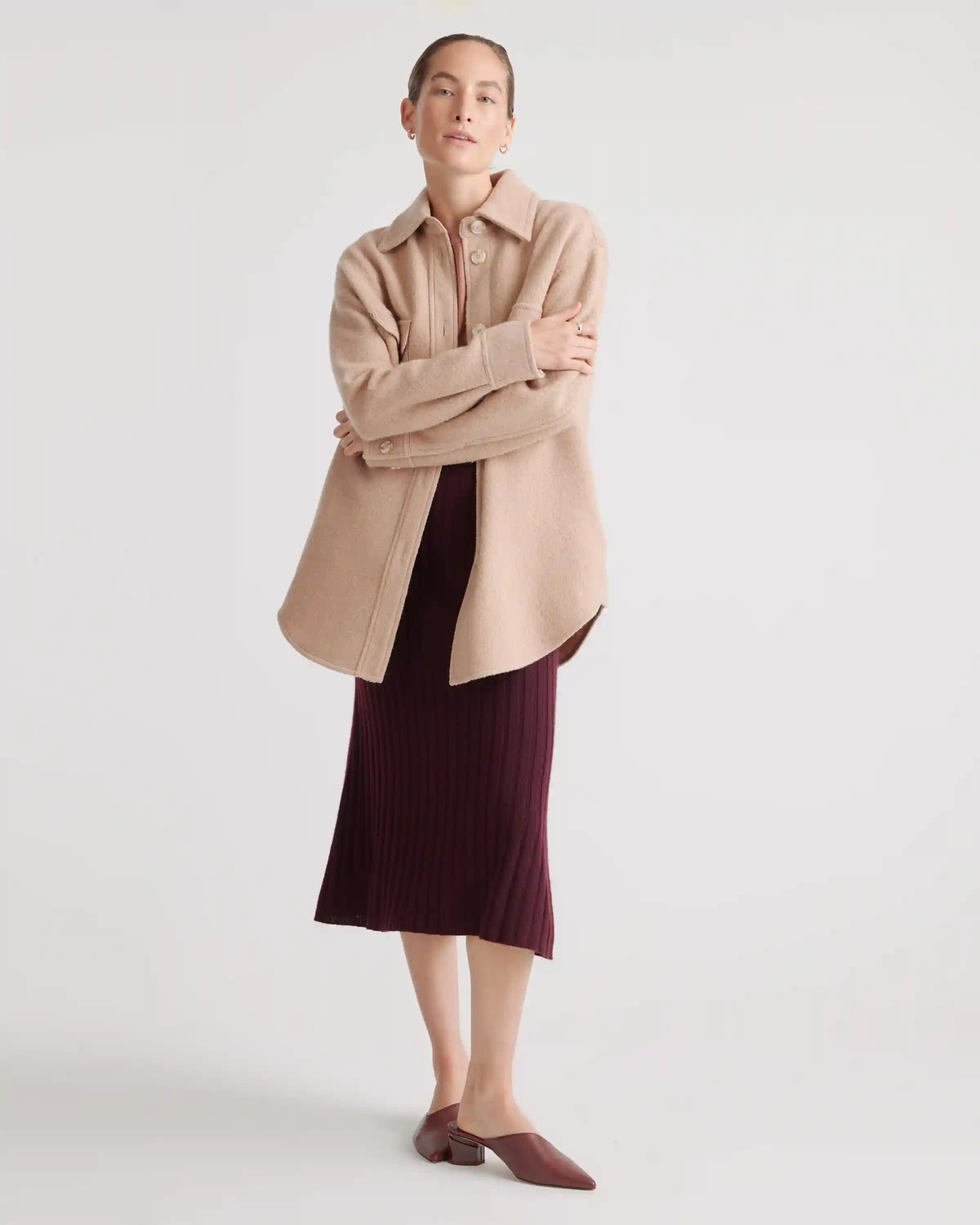 Mongolian Cashmere Midi Skirt