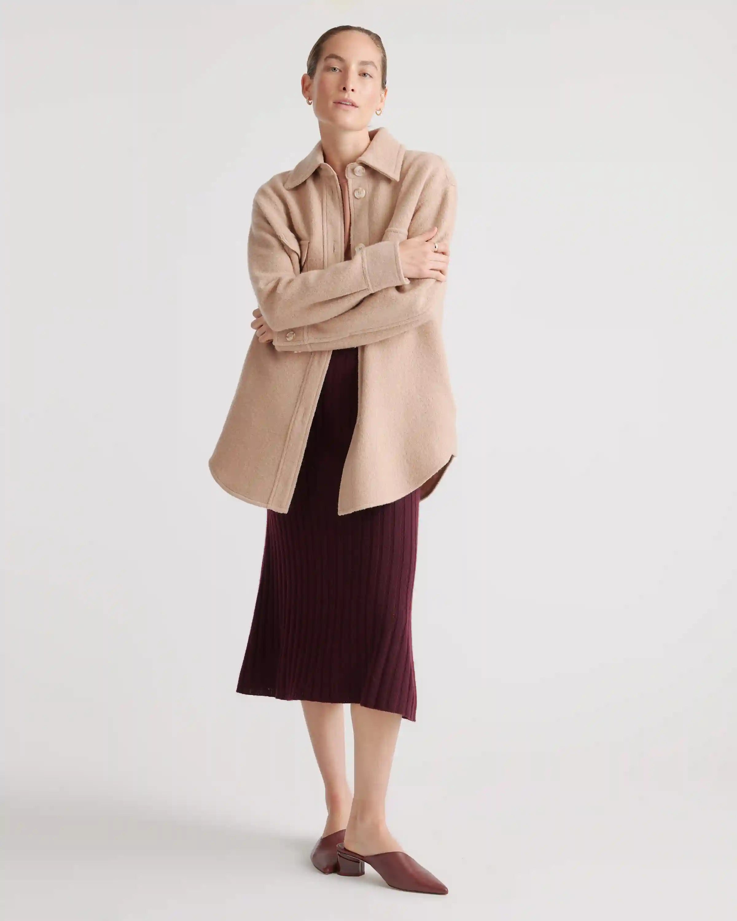 Mongolian Spring Cashmere Midi Skirt