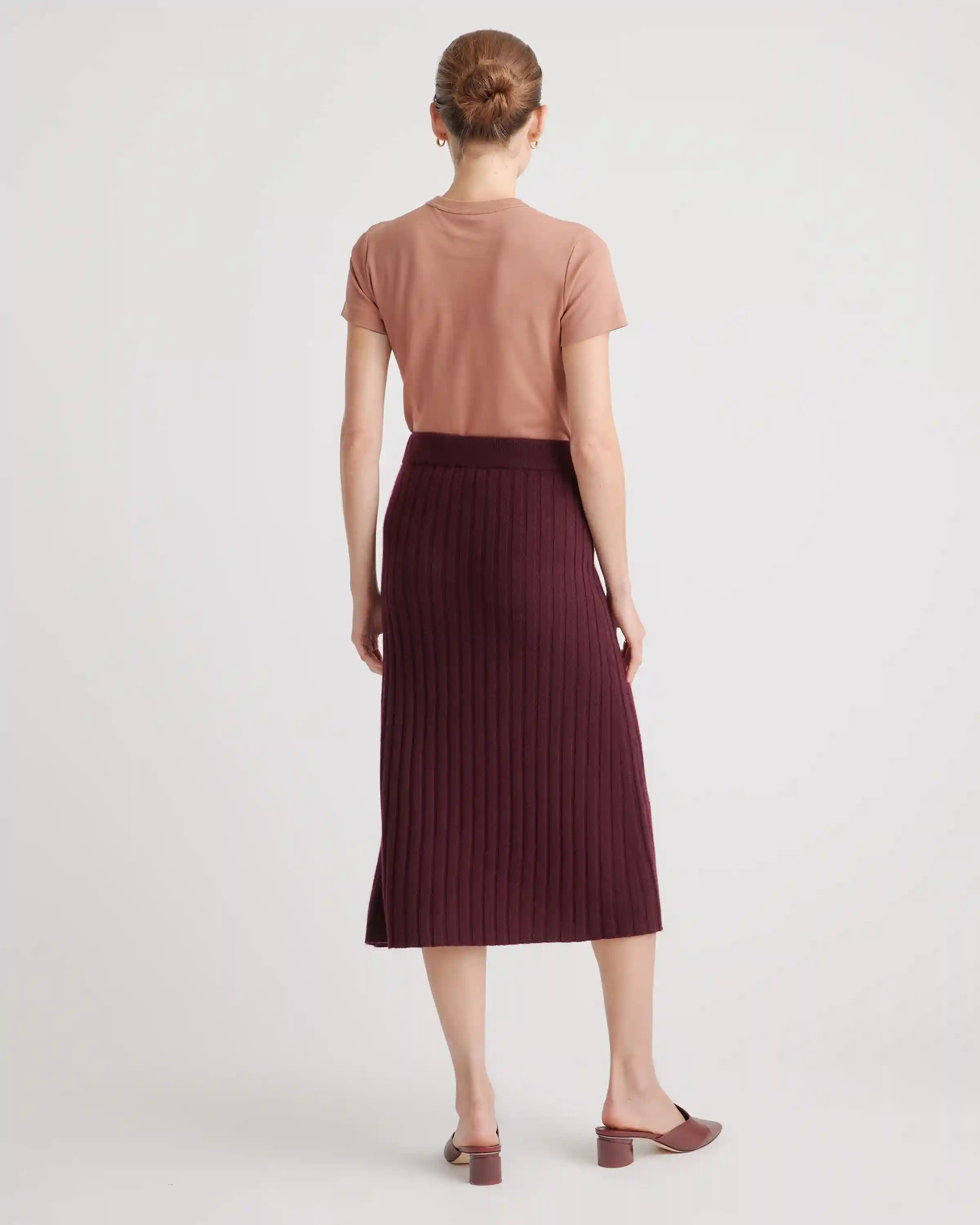 Mongolian Cashmere Midi Skirt