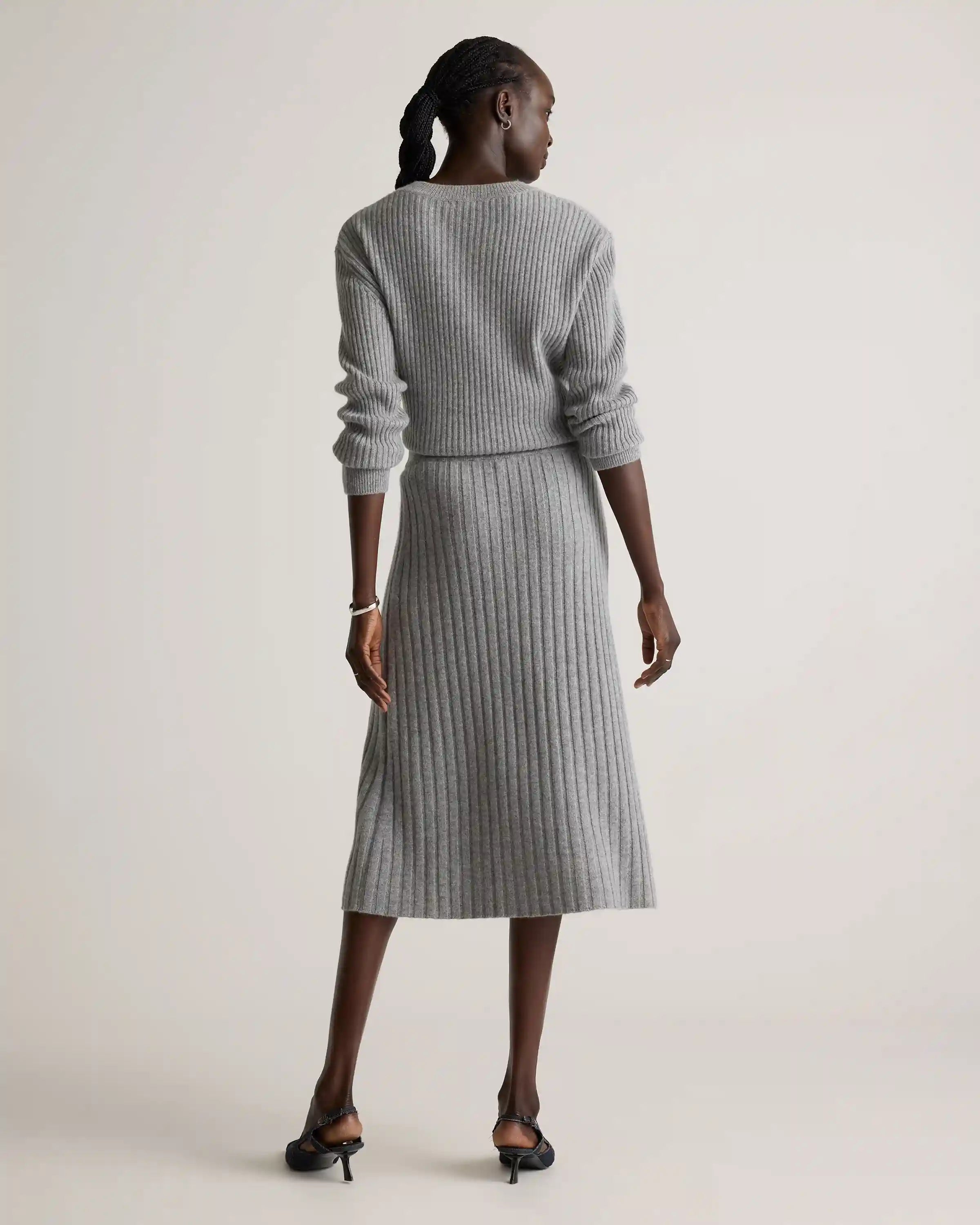 Mongolian Cashmere Midi Skirt