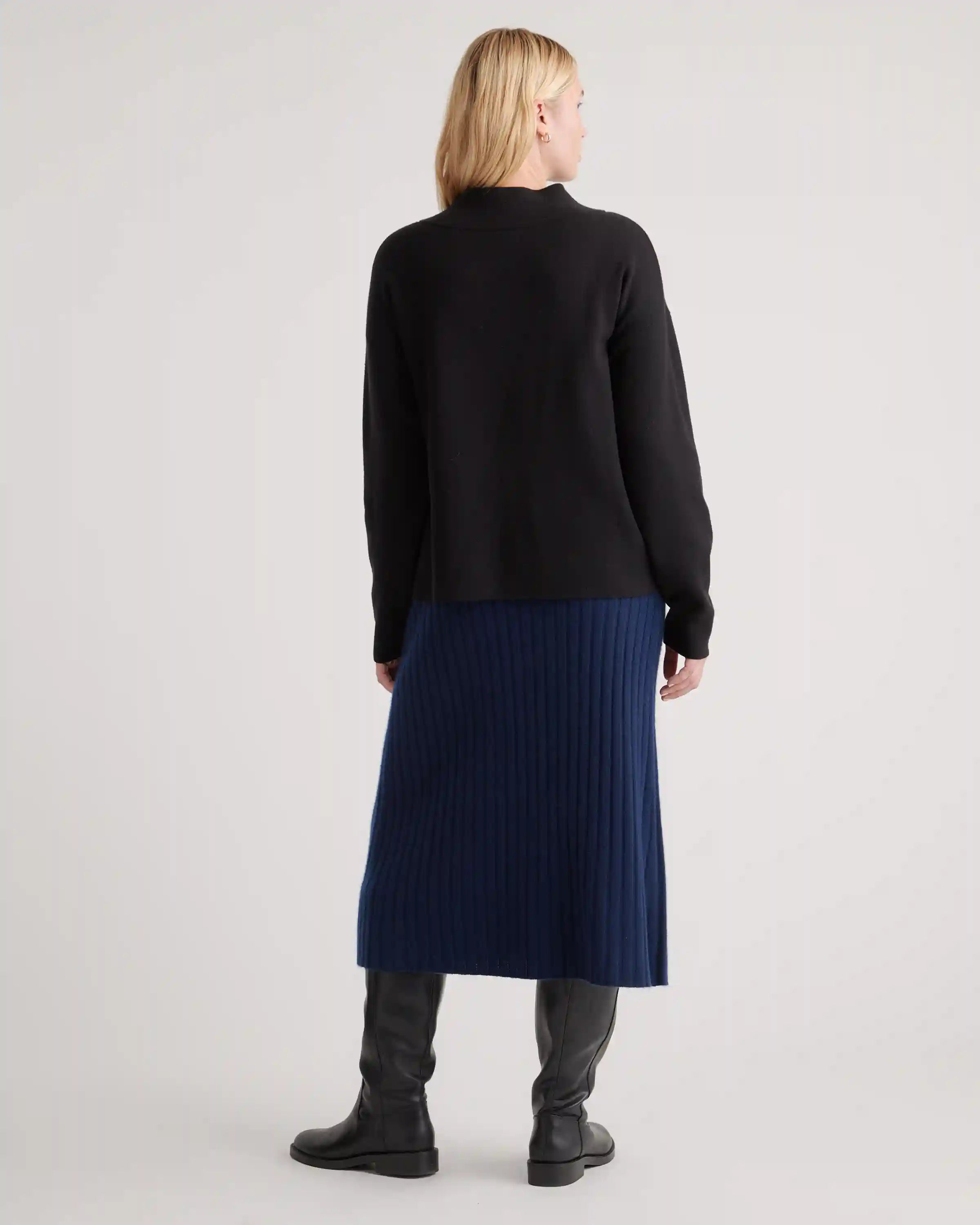Mongolian Spring Cashmere Midi Skirt