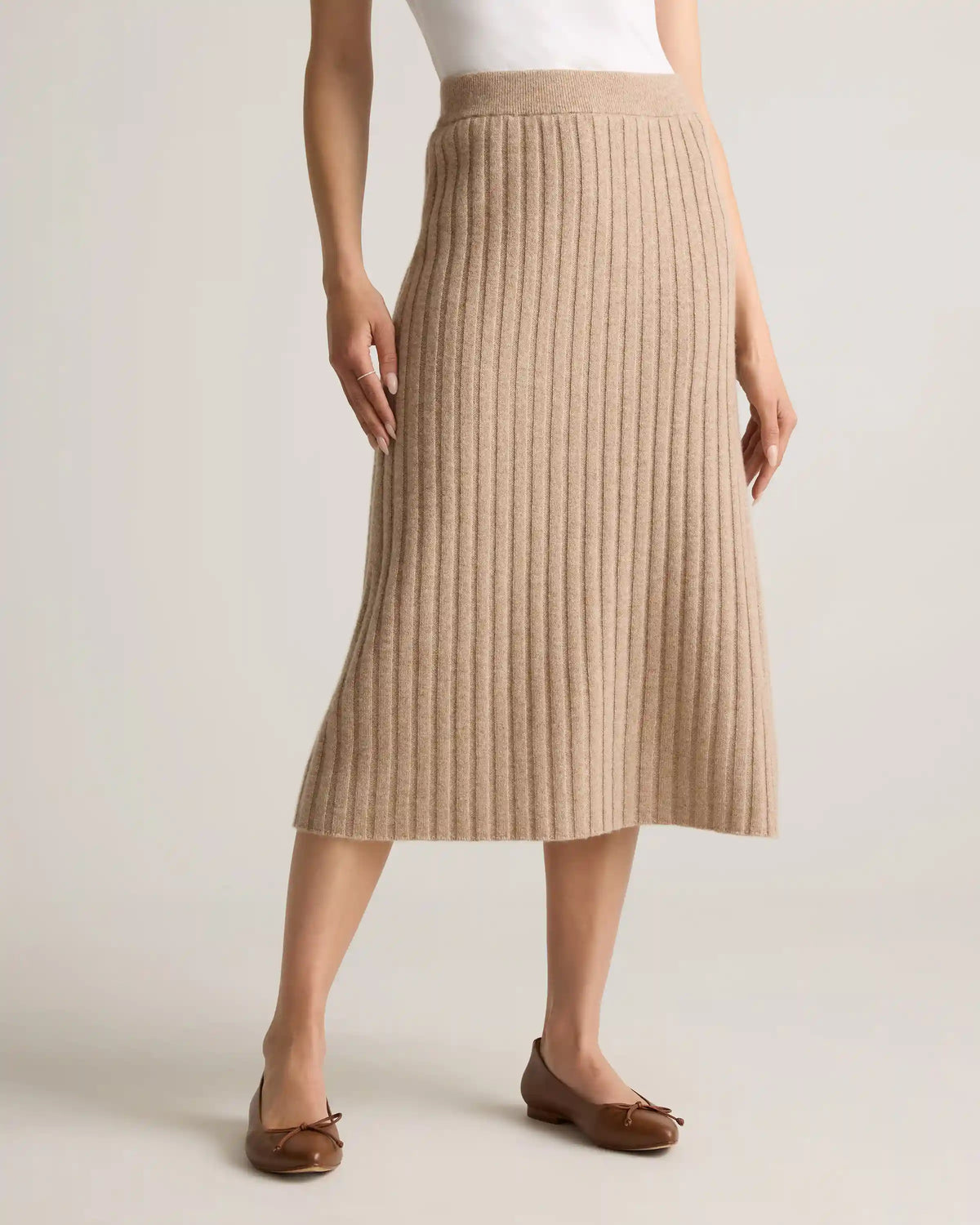 Mongolian Cashmere Midi Skirt