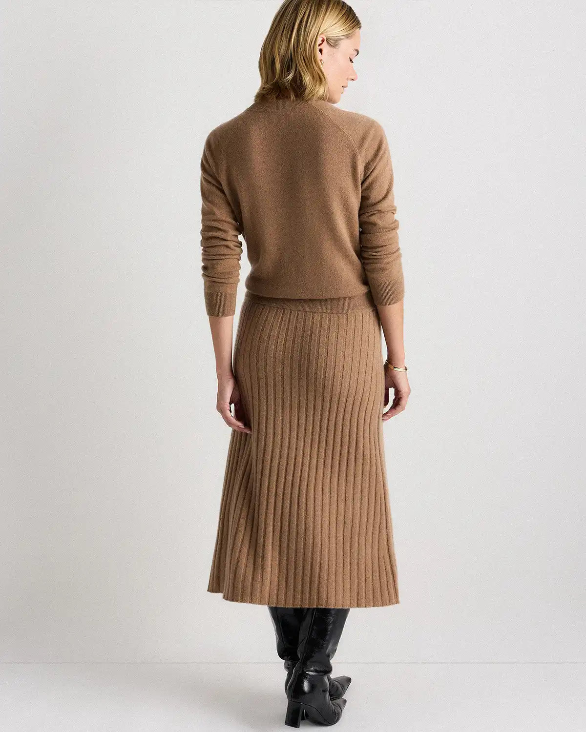 Mongolian Cashmere Midi Skirt