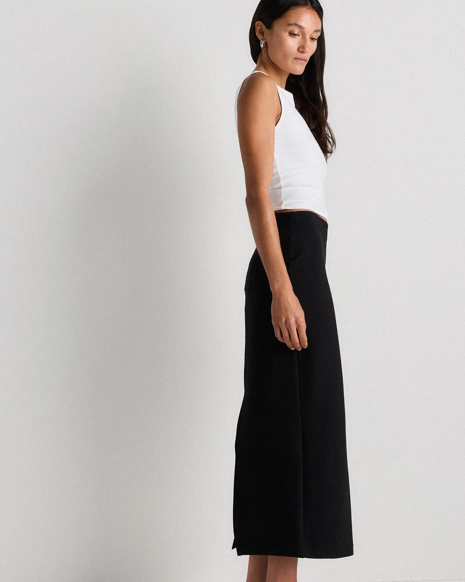 Ultra-Stretch Ponte Maxi Pencil Skirt