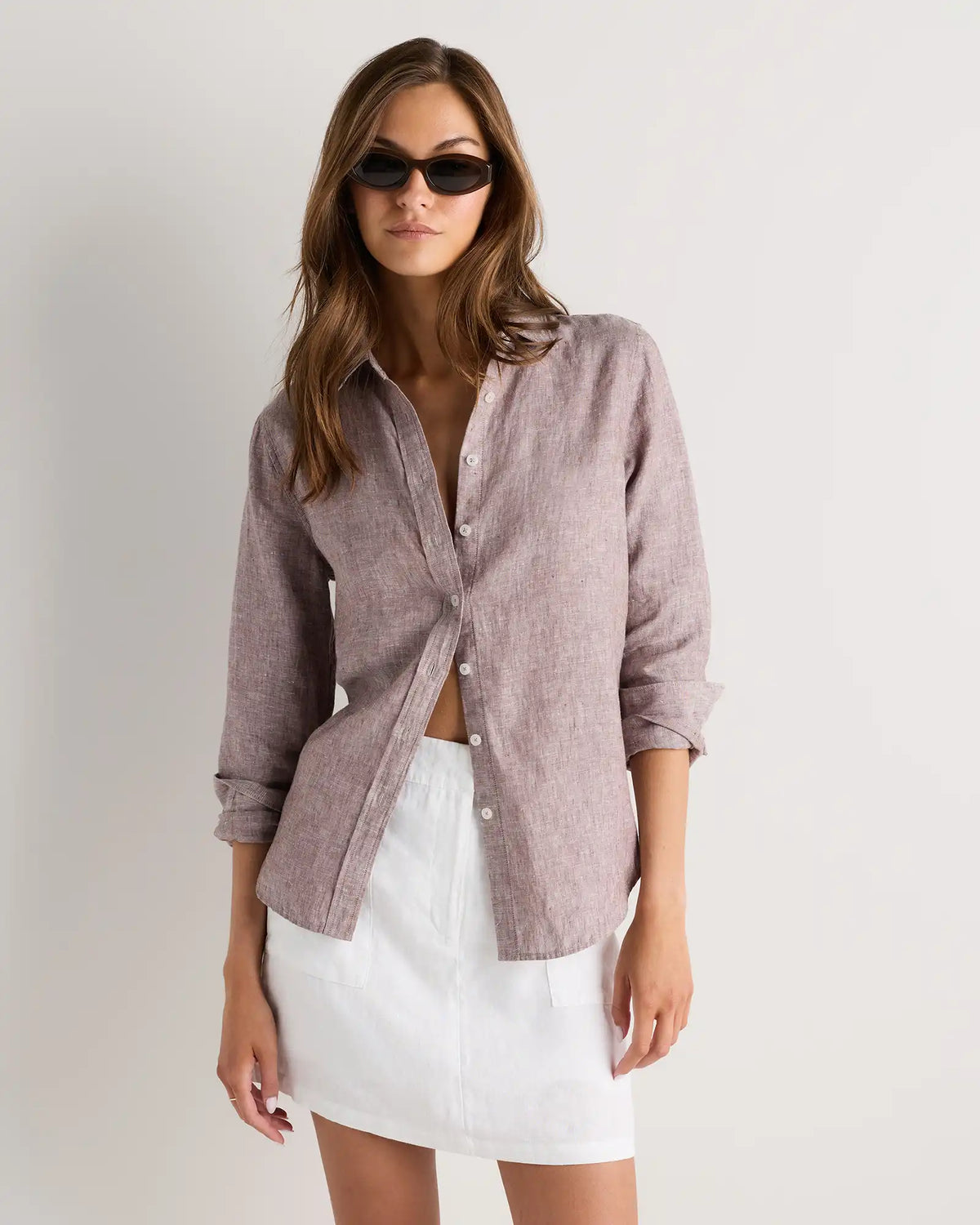100% European Linen Utility Skort