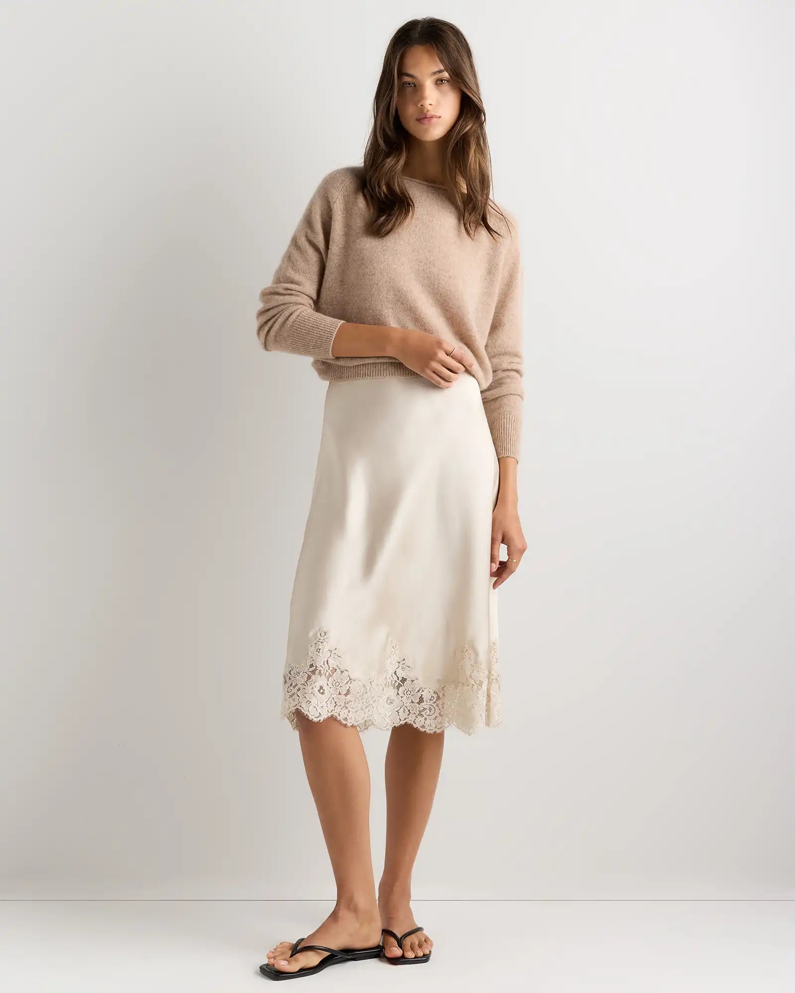100% Washable Silk Lace Skirt