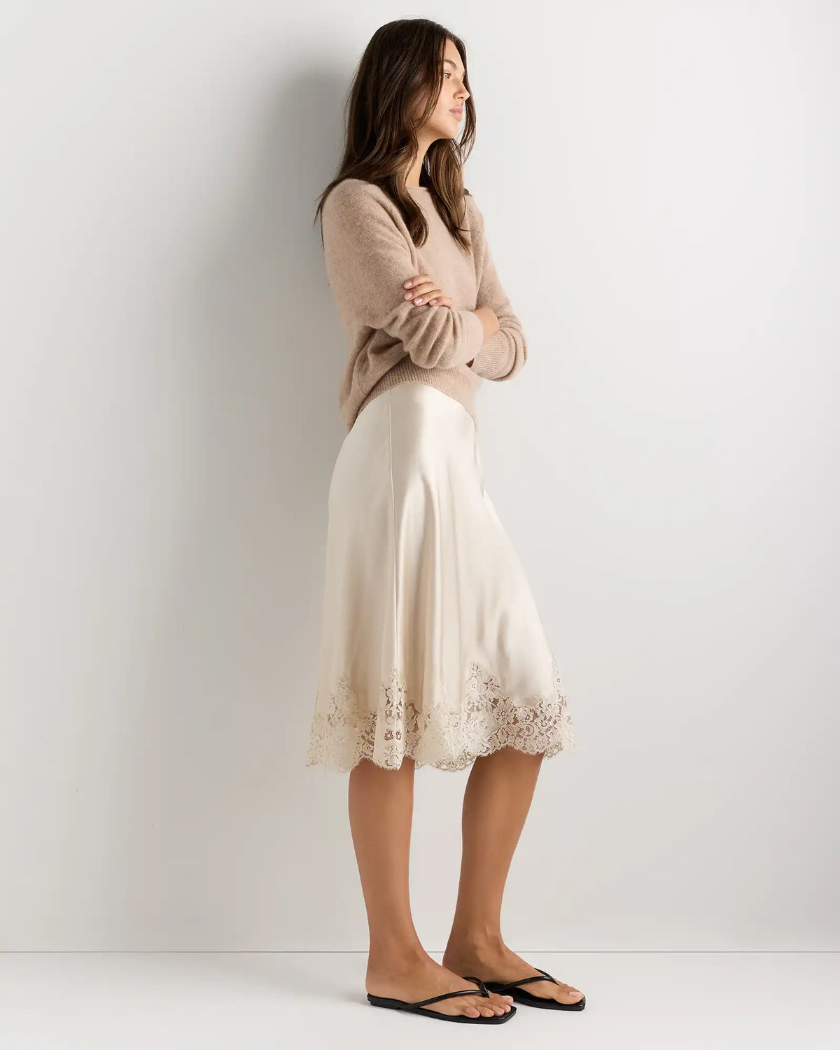 100% Washable Silk Lace Skirt