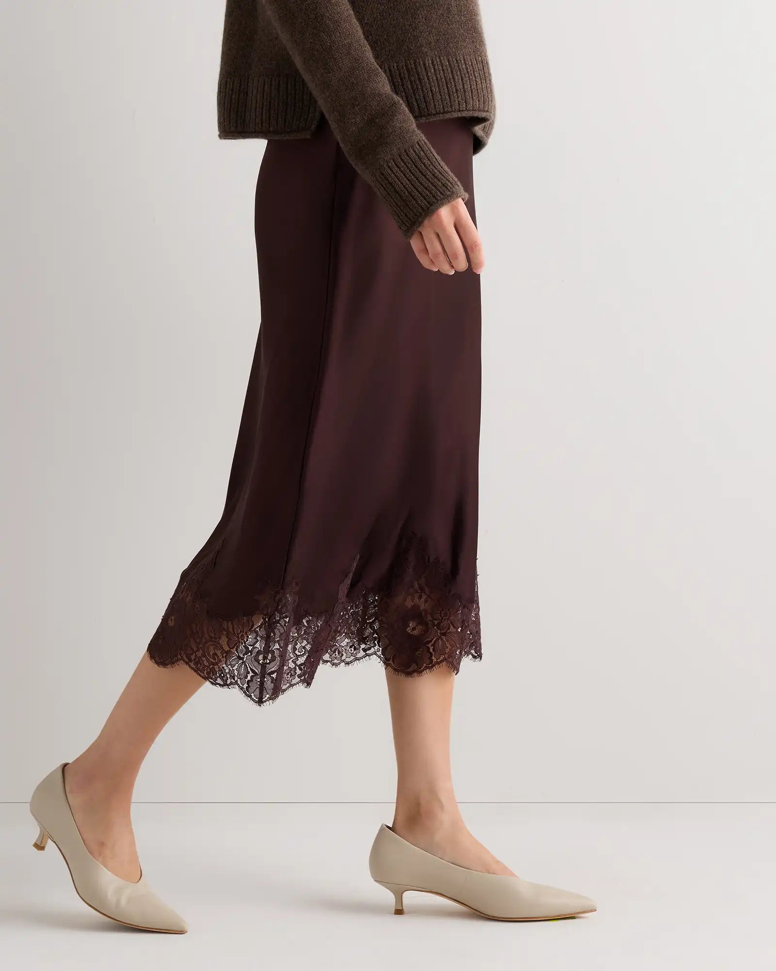 100% Washable Silk Lace Skirt