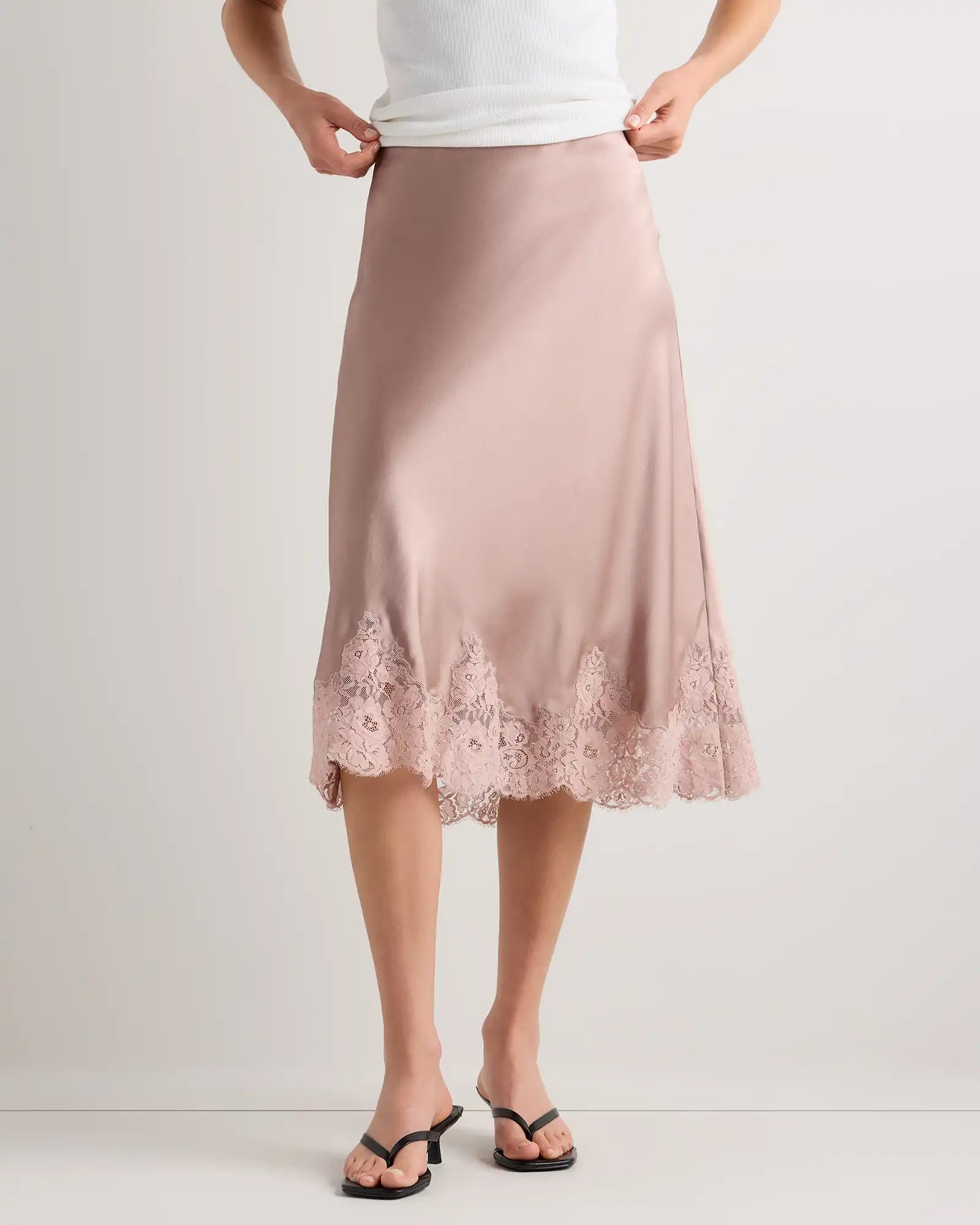 100% Washable Silk Lace Skirt