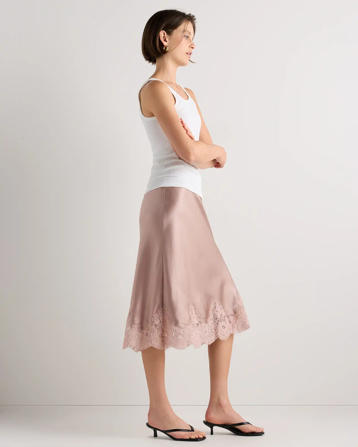 100% Washable Silk Lace Skirt