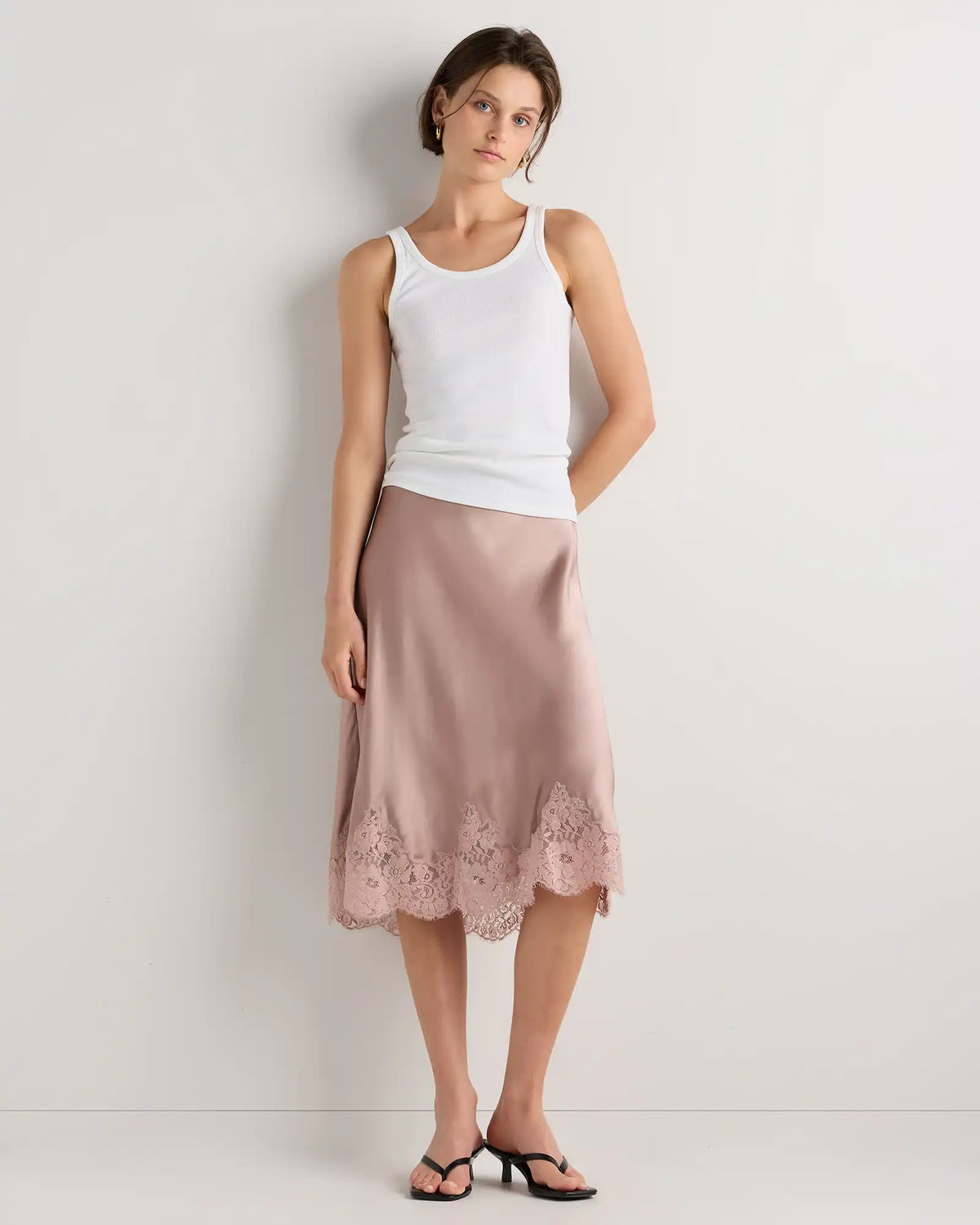100% Washable Silk Lace Skirt