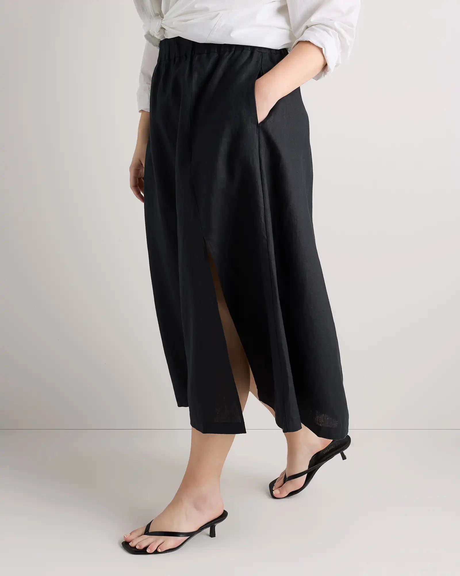 100% European Linen Maxi Skirt