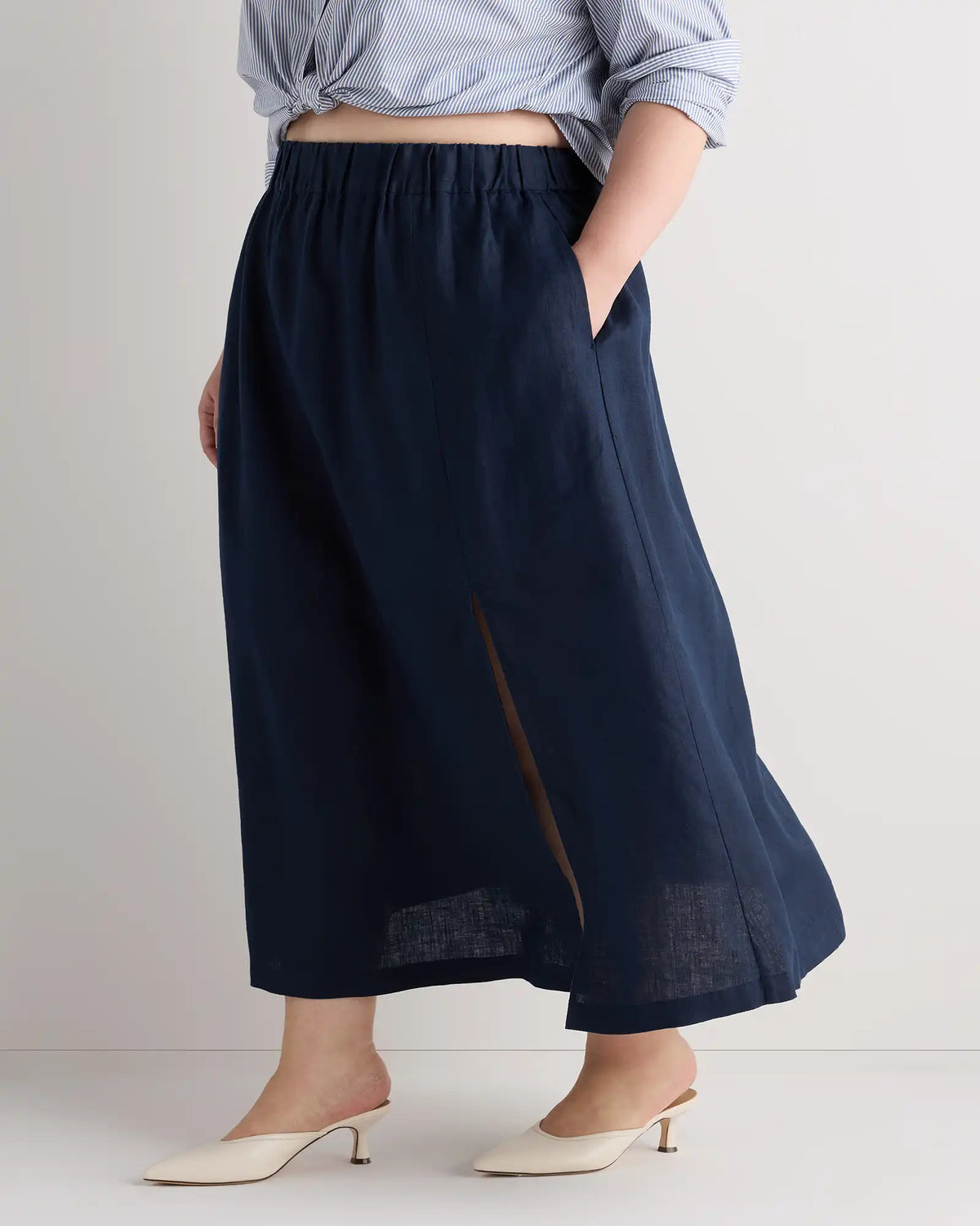 100% European Linen Maxi Skirt