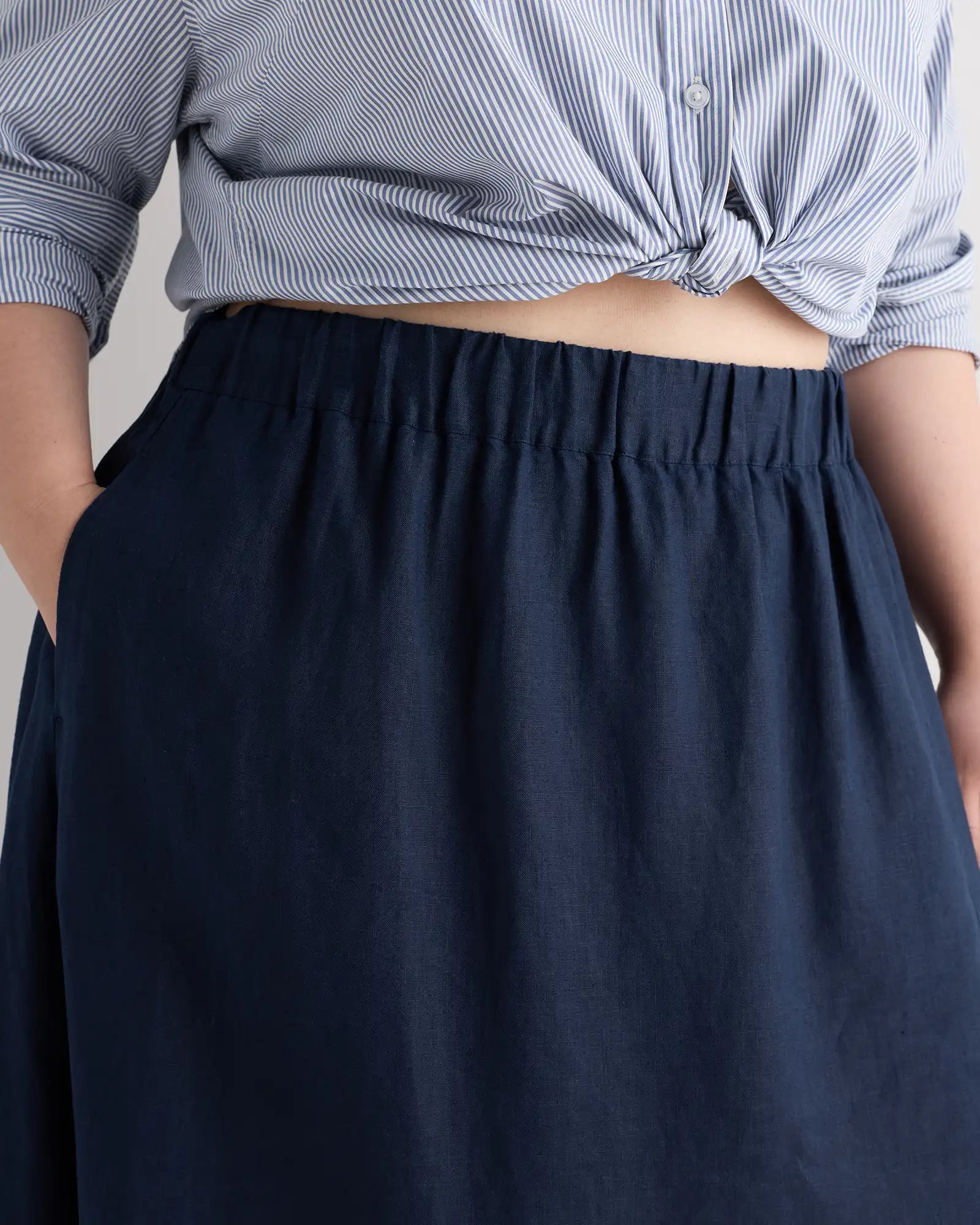 100% European Linen Maxi Skirt