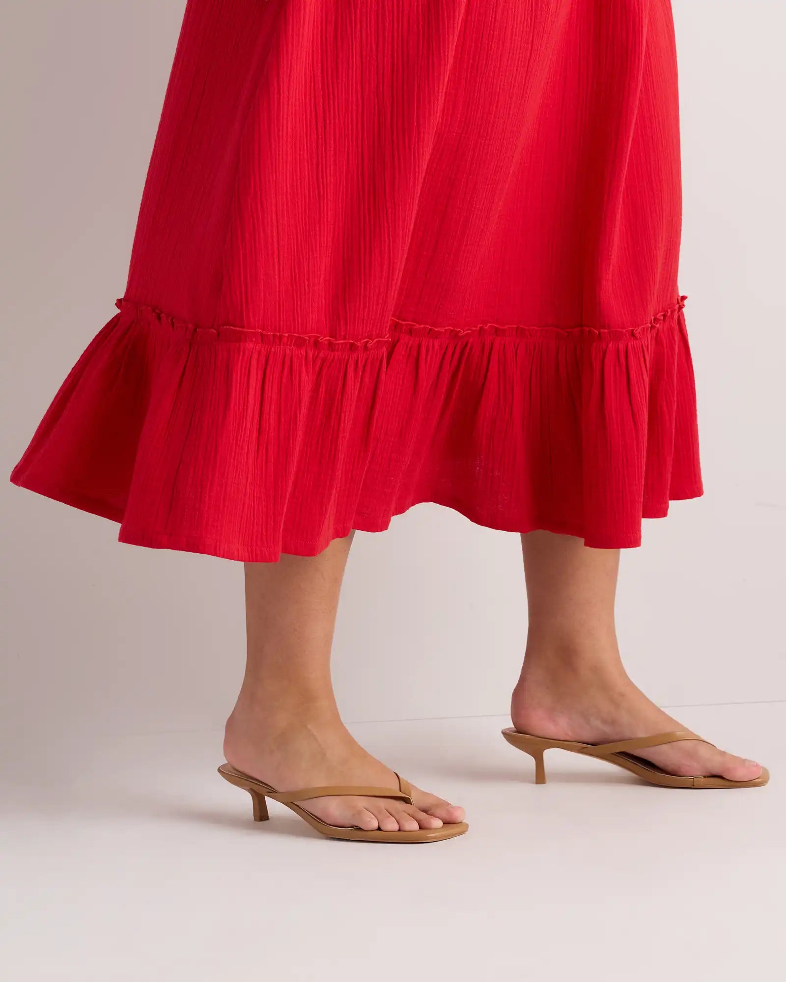 100% Organic Cotton Gauze Smocked Maxi Skirt
