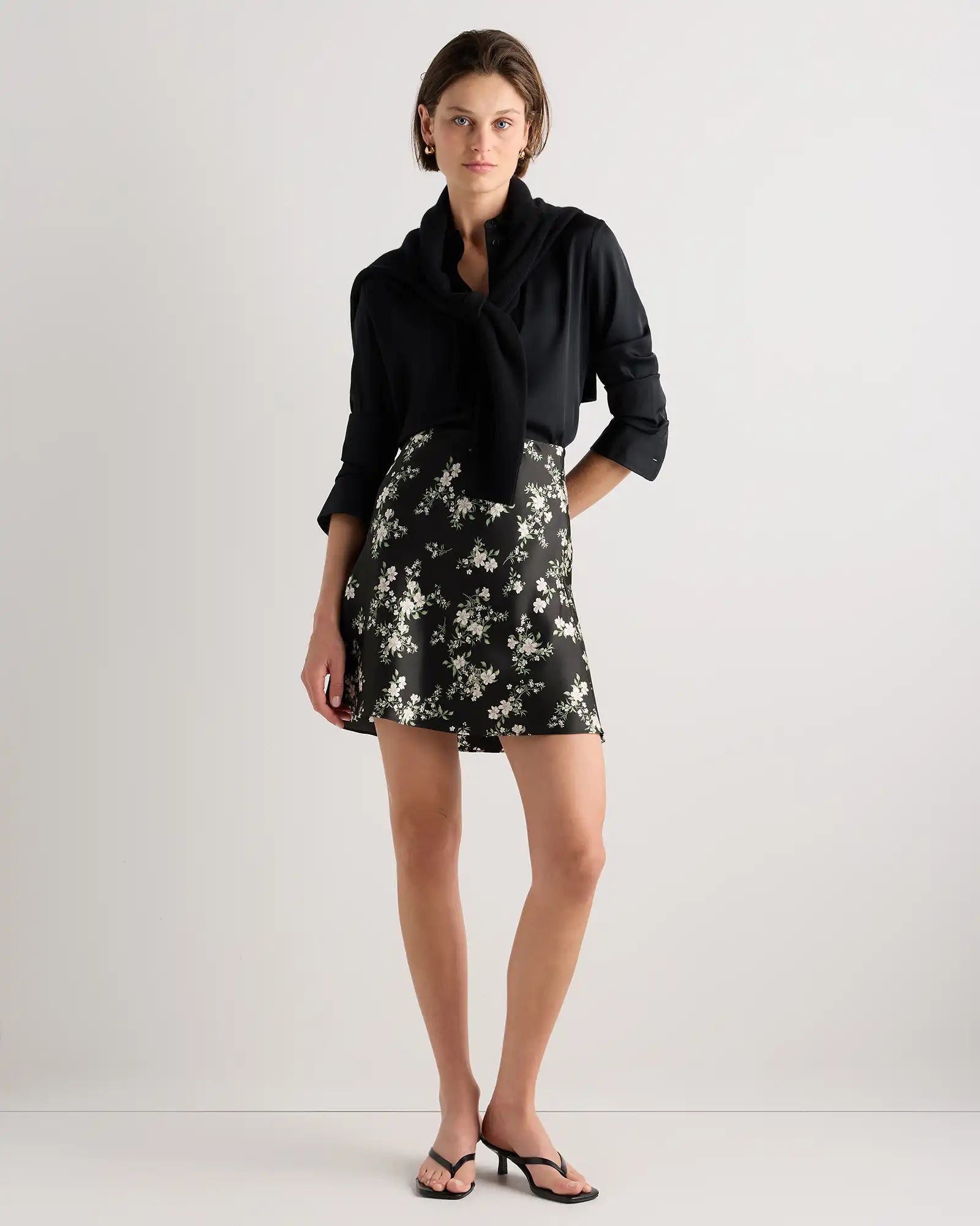 100% Washable Silk Mini Skirt