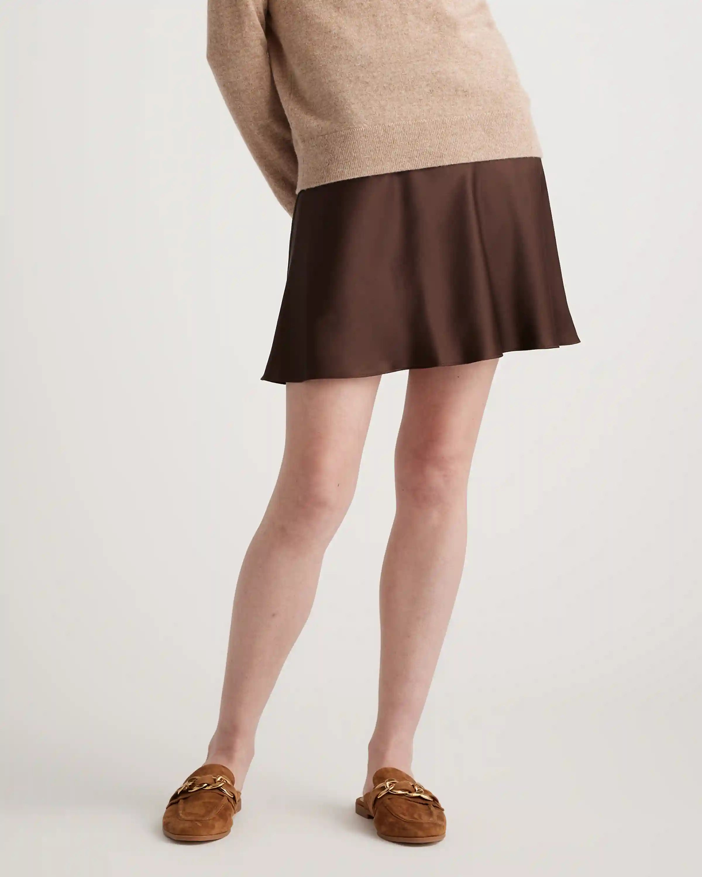 100% Washable Silk Mini Skirt