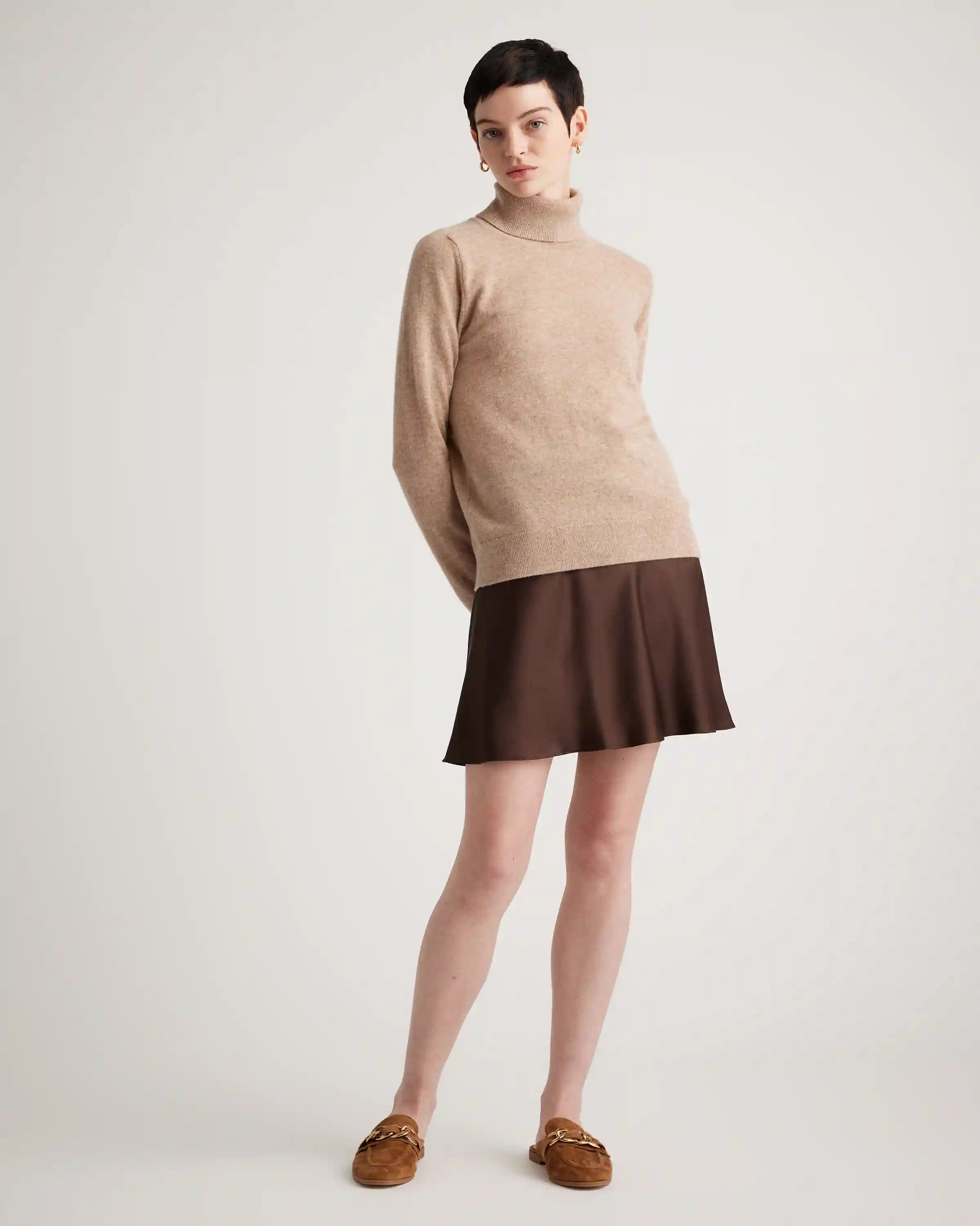 100% Washable Silk Mini Skirt