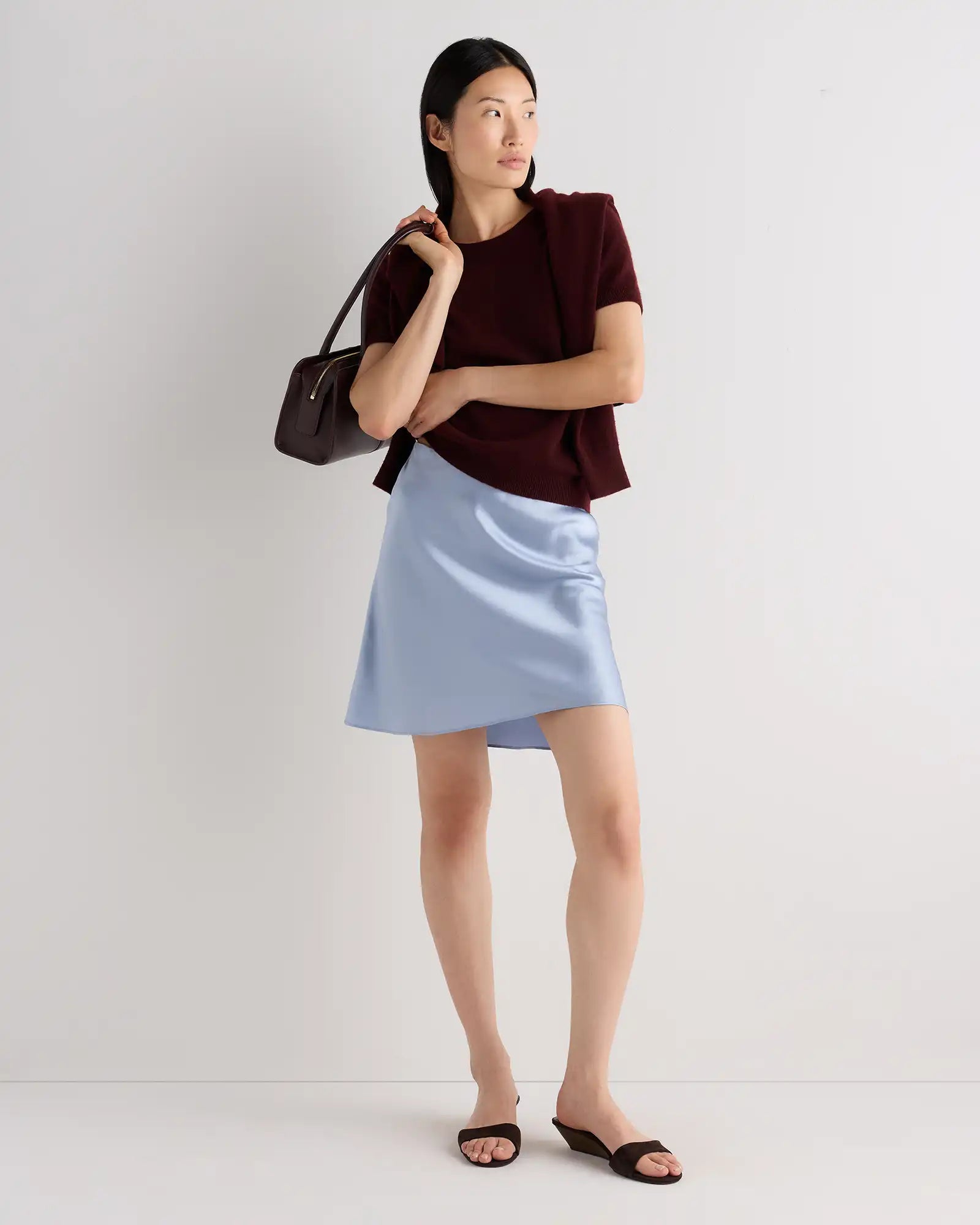 100% Washable Silk Mini Skirt