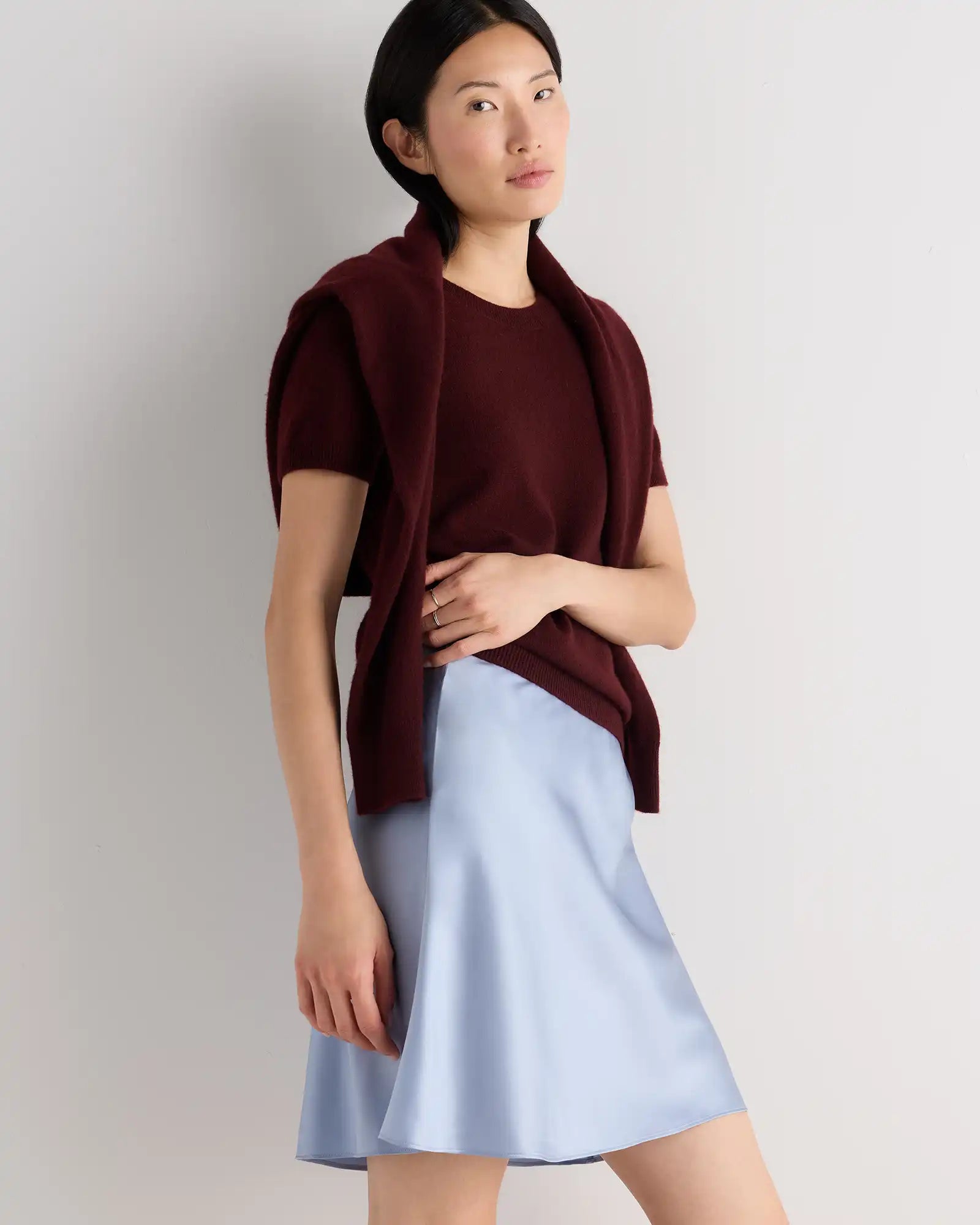 100% Washable Silk Mini Skirt