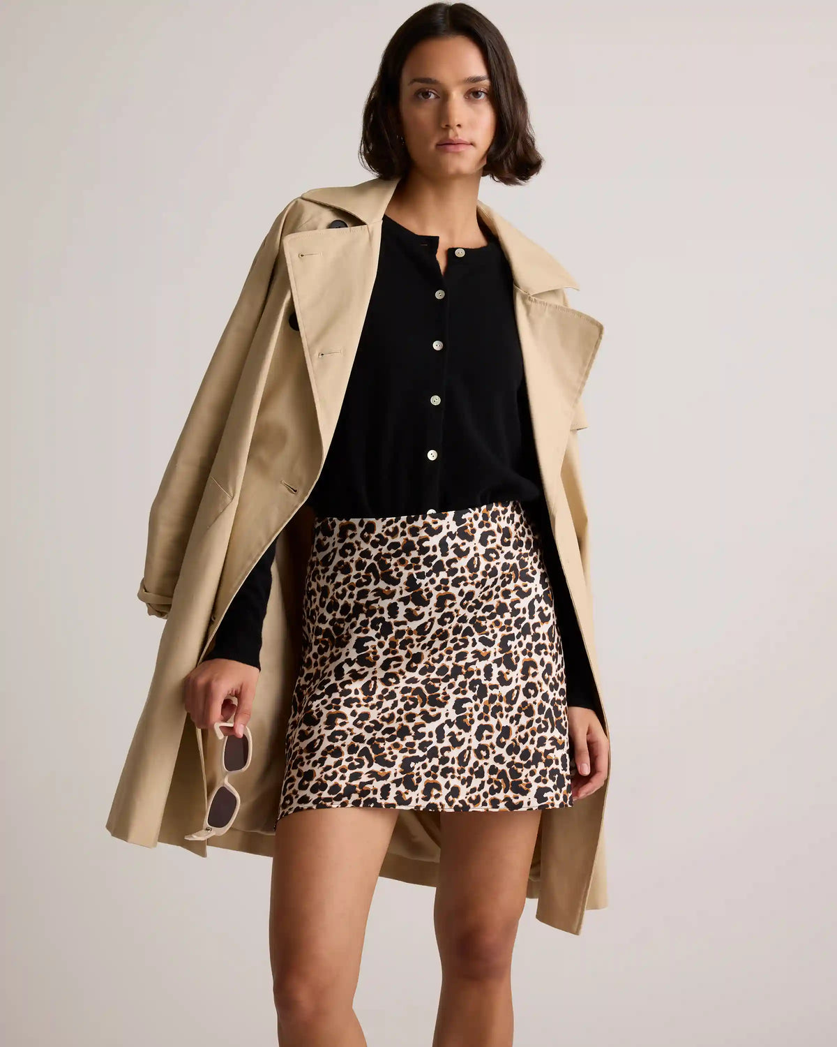 100% Washable Silk Mini Skirt