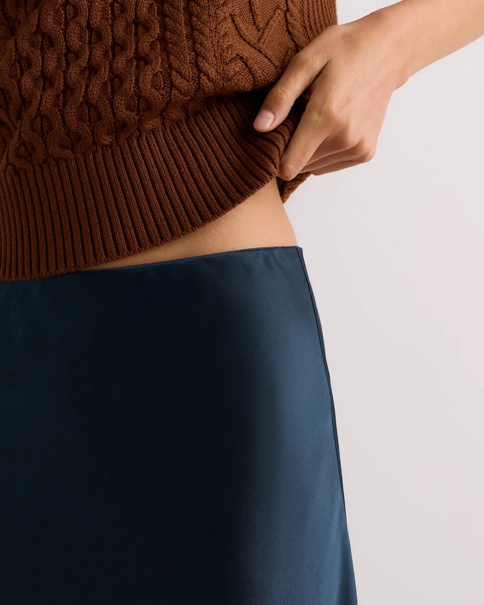 100% Washable Silk Mini Skirt