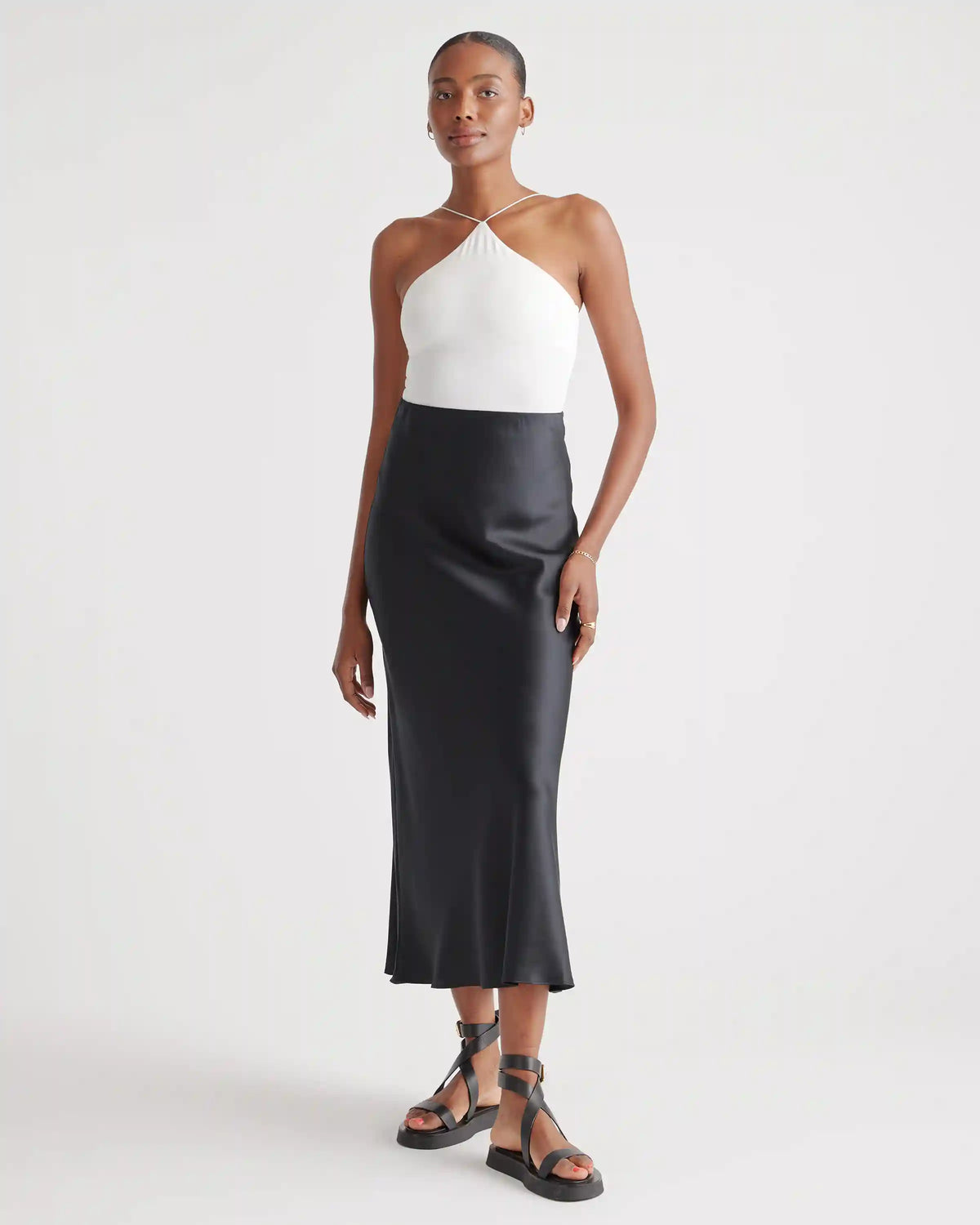 100% Washable Silk Maxi Skirt