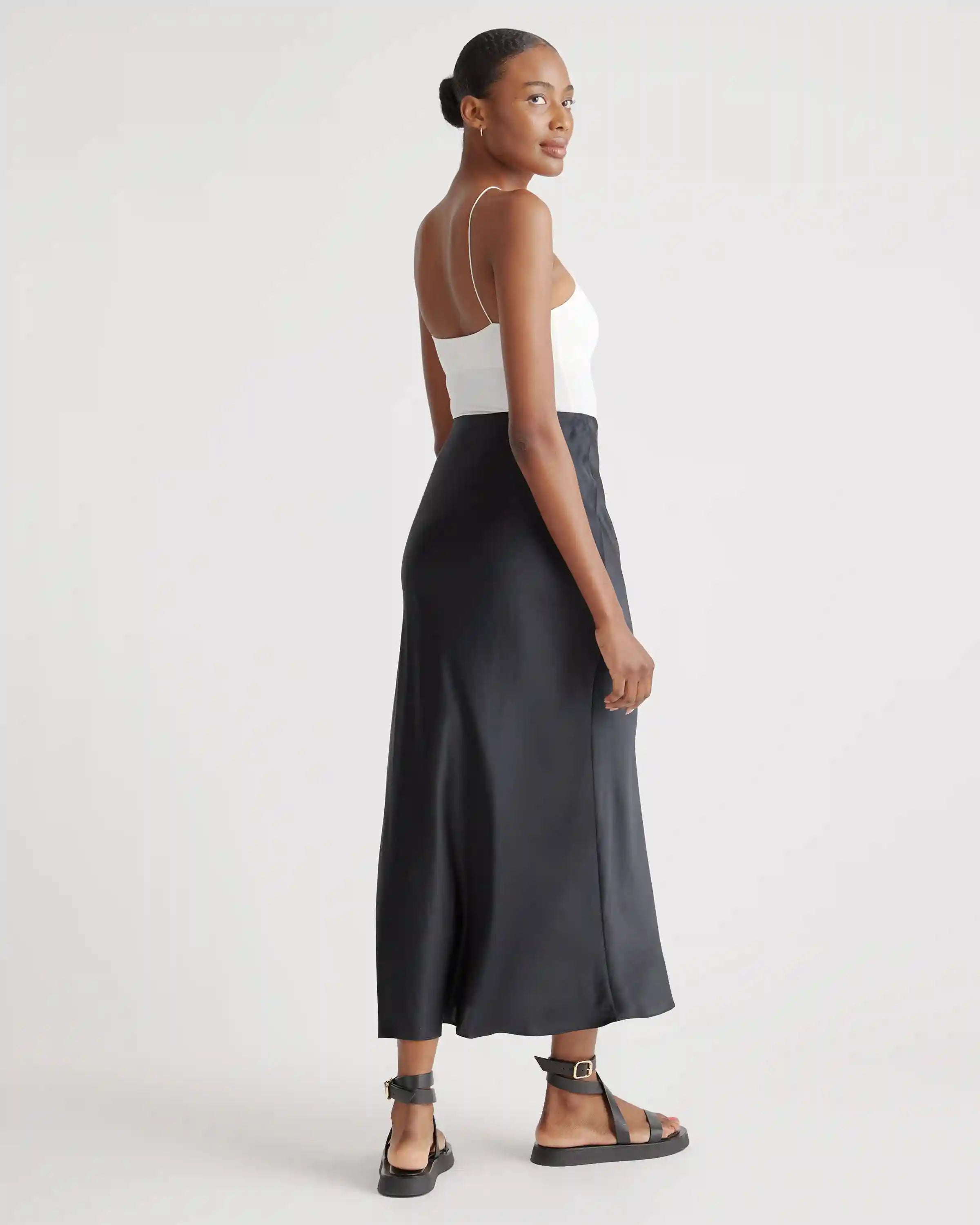 100% Washable Silk Maxi Skirt