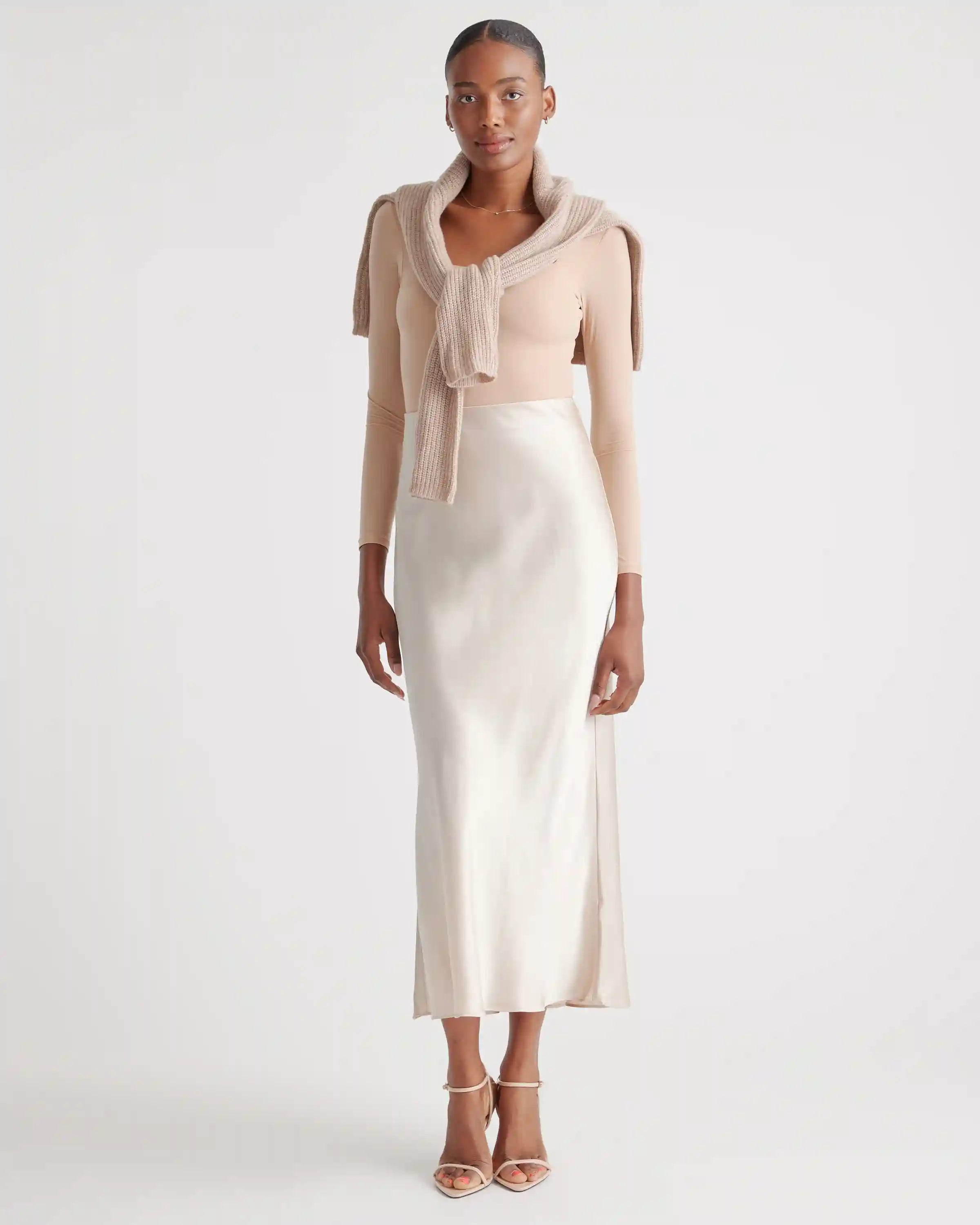100% Washable Silk Maxi Skirt