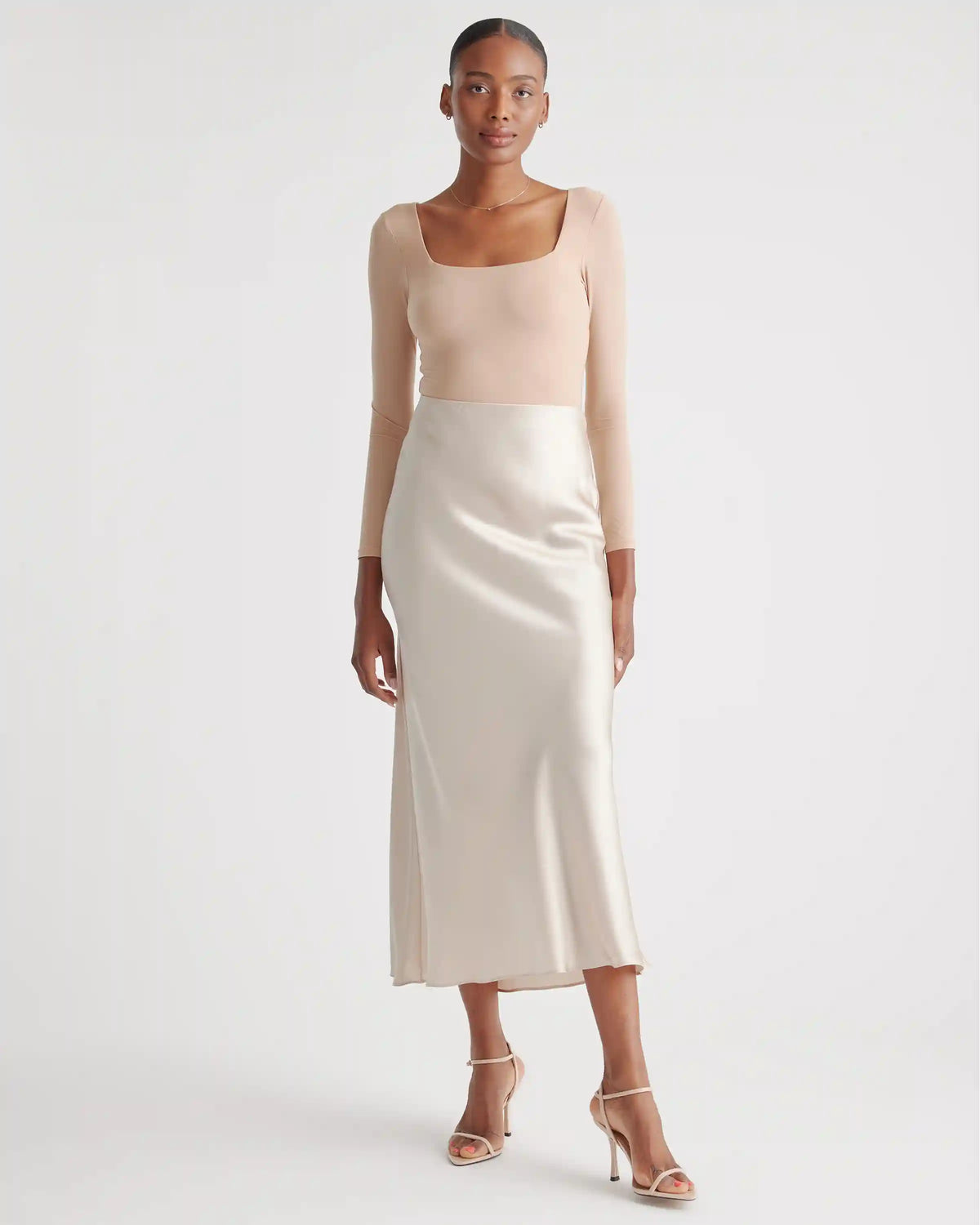 100% Washable Silk Maxi Skirt