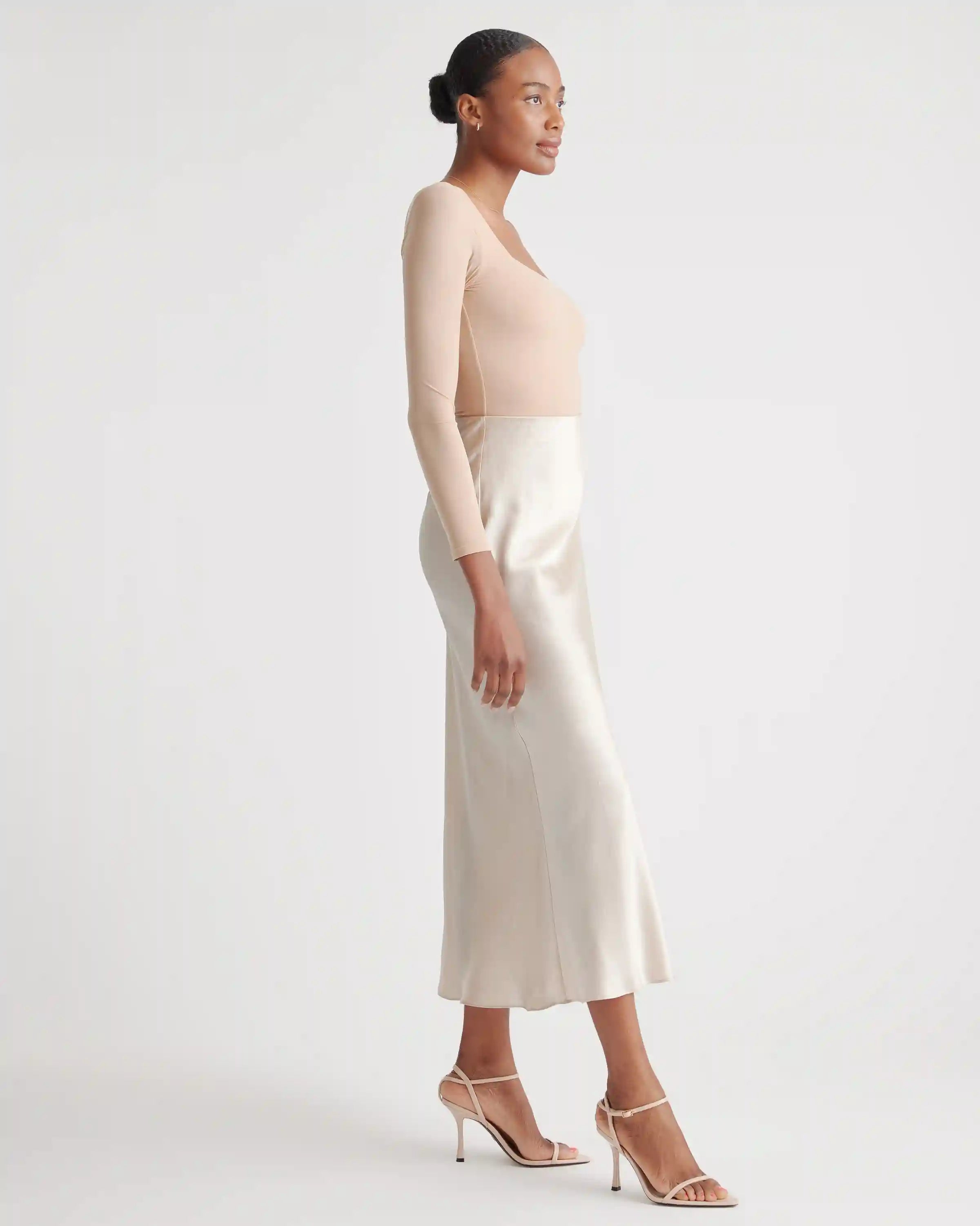 100% Washable Silk Maxi Skirt
