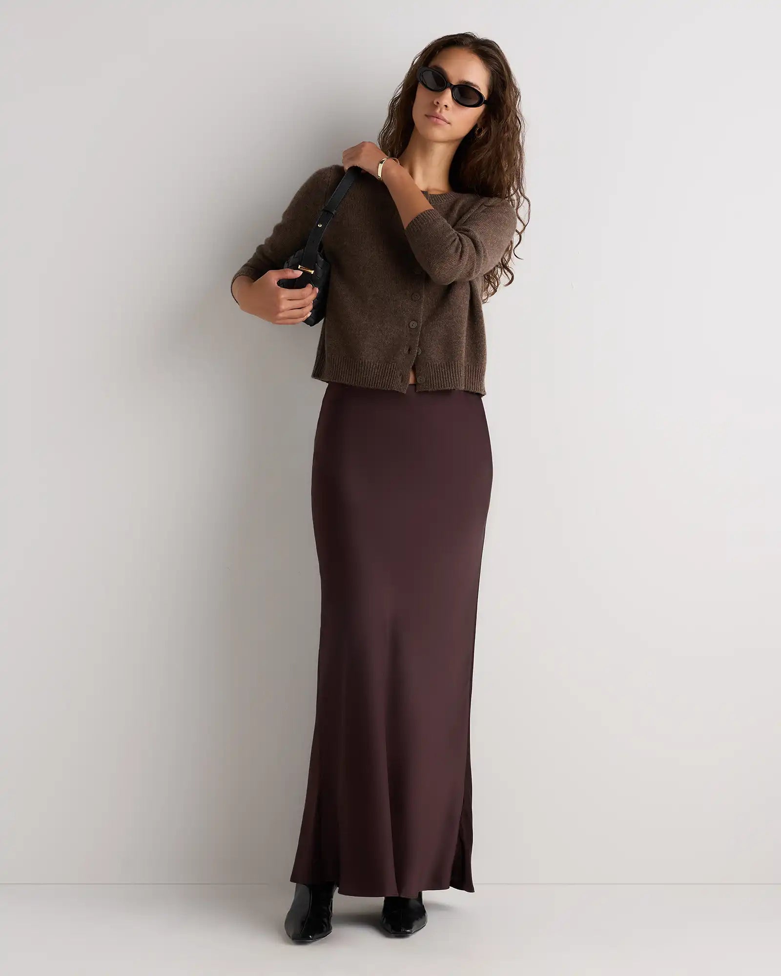100% Washable Silk Maxi Skirt