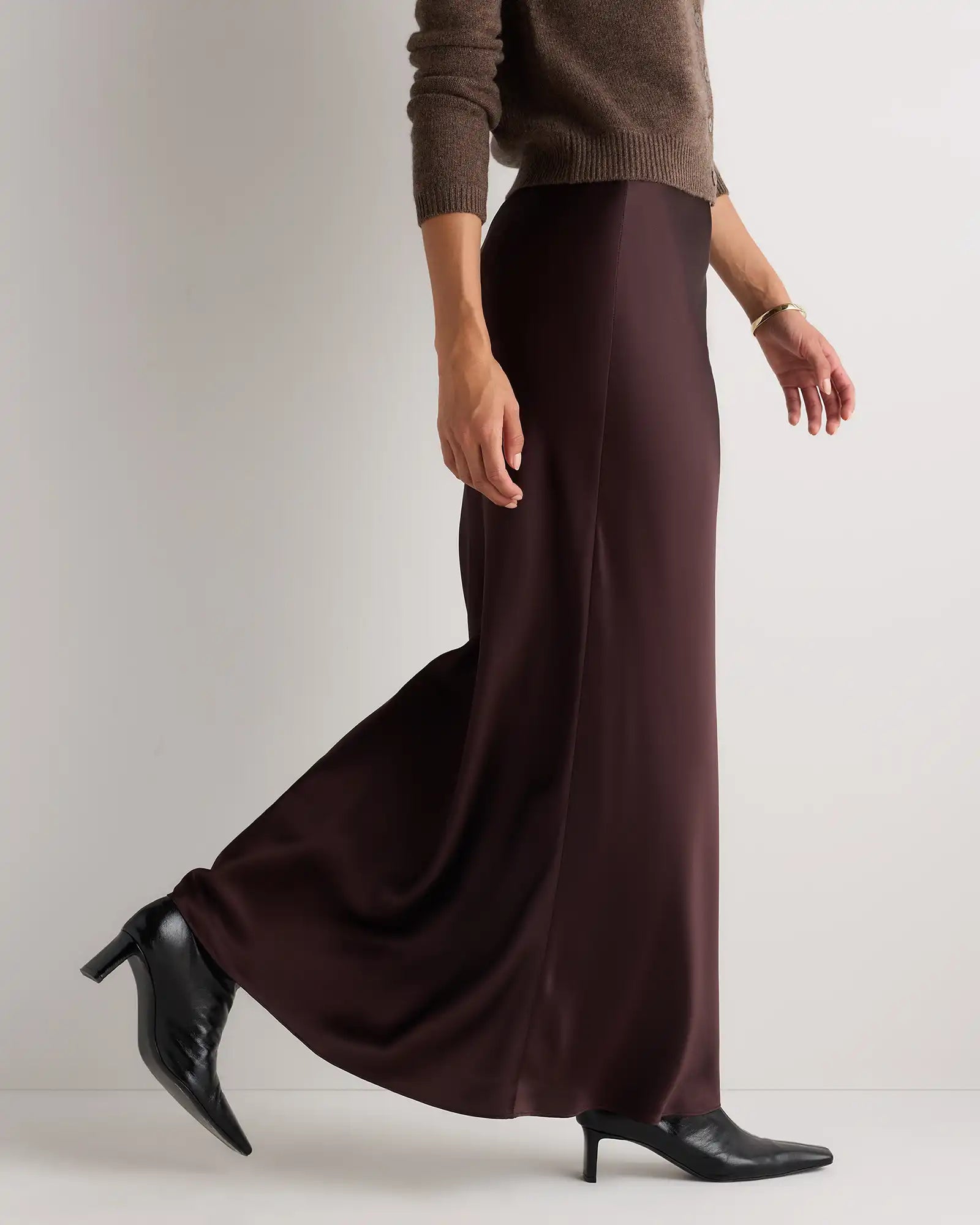 100% Washable Silk Maxi Skirt