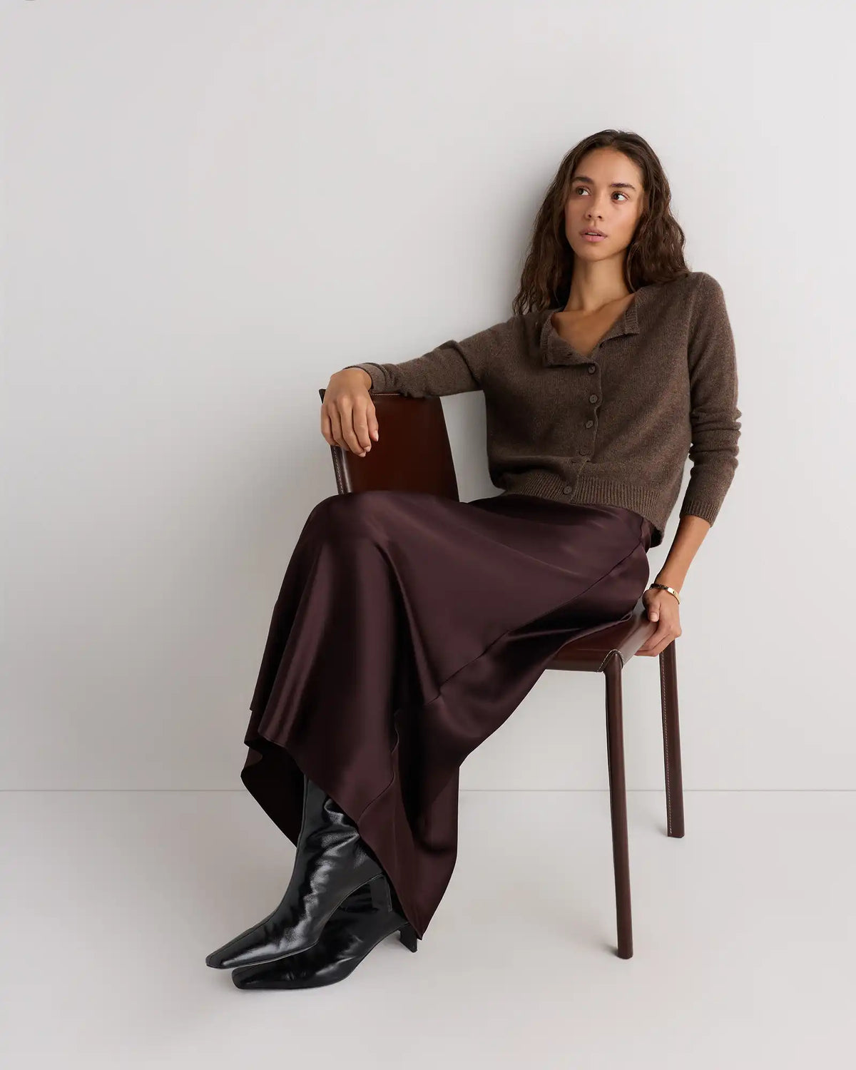 100% Washable Silk Maxi Skirt