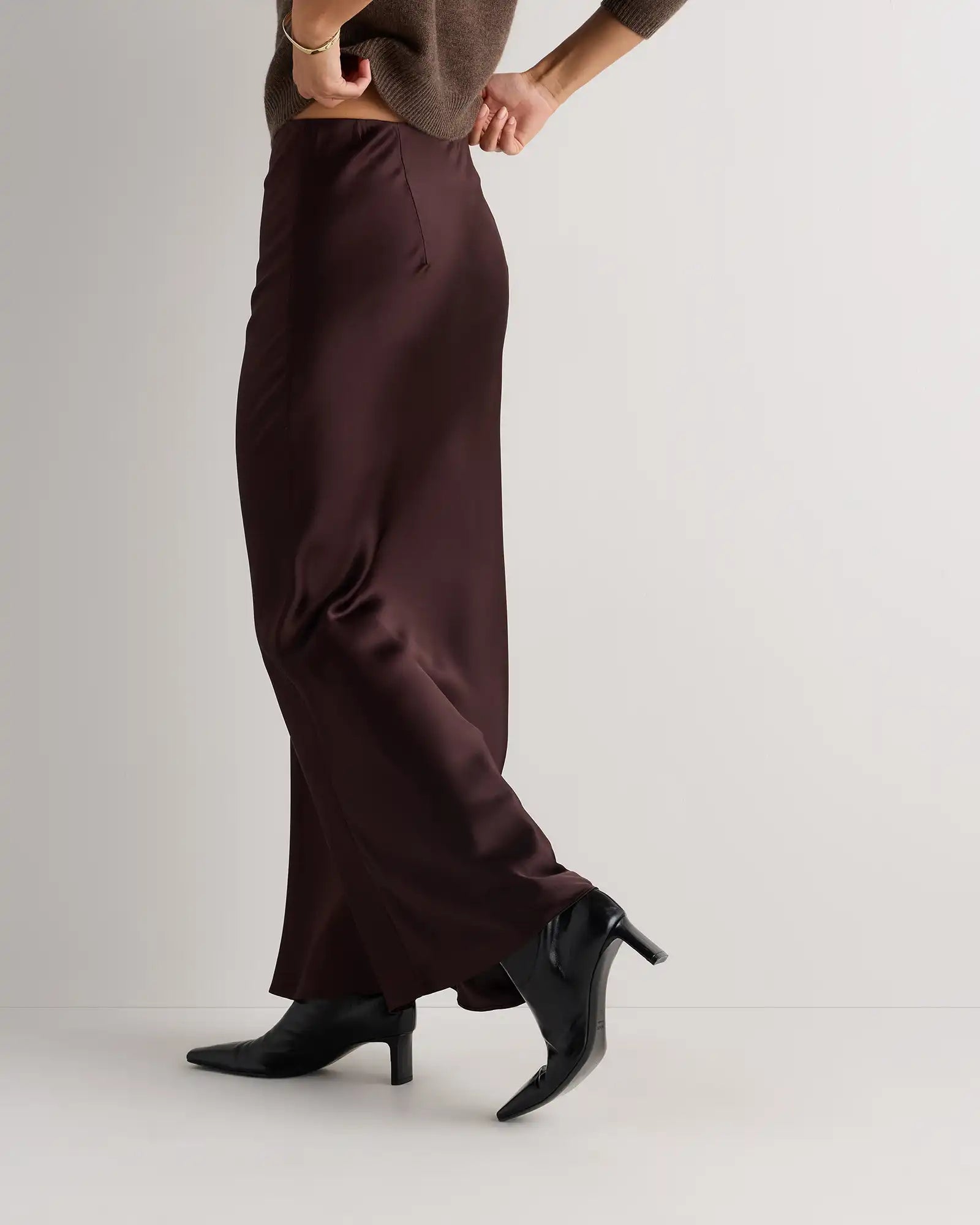 100% Washable Silk Maxi Skirt