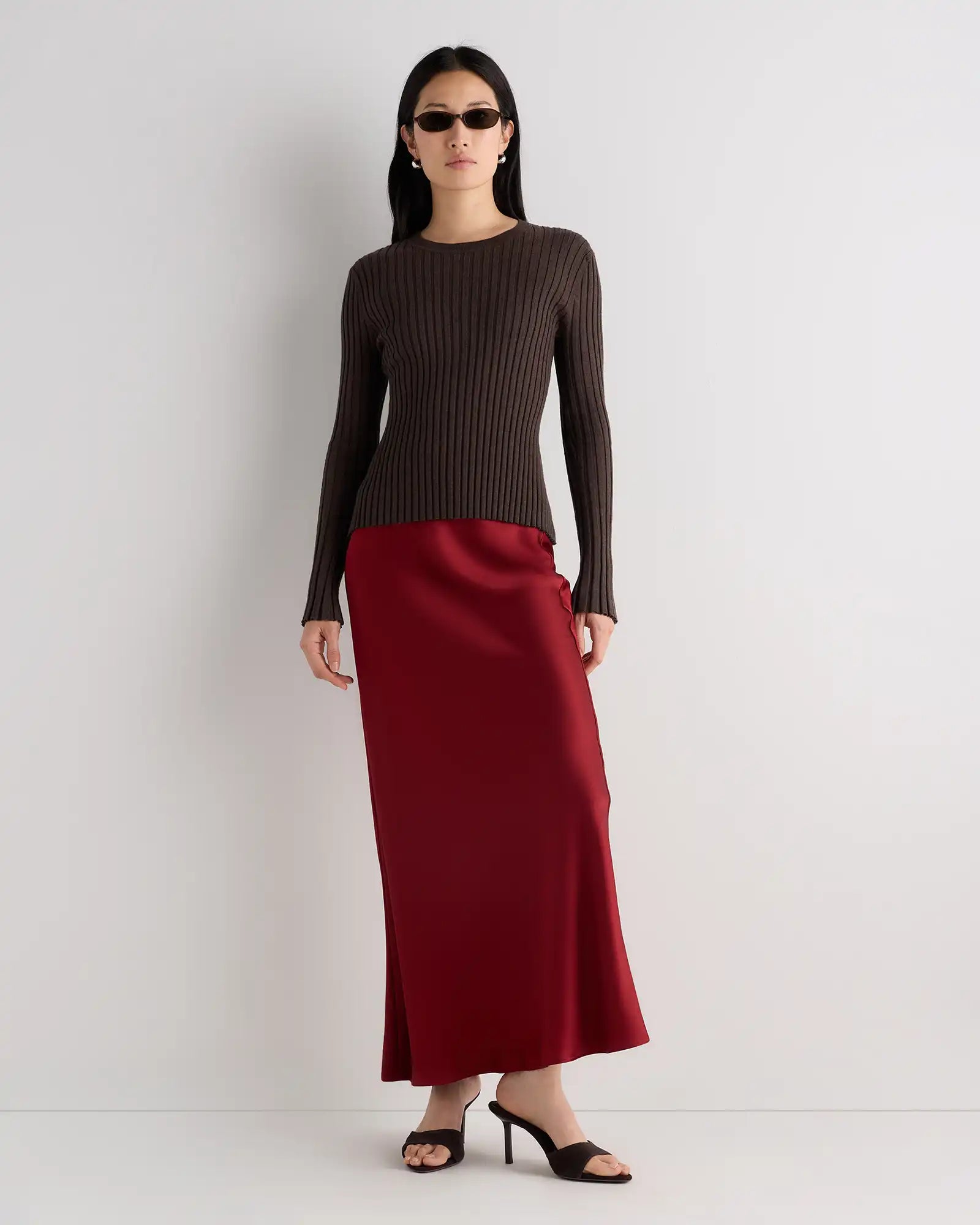 100% Washable Silk Maxi Skirt