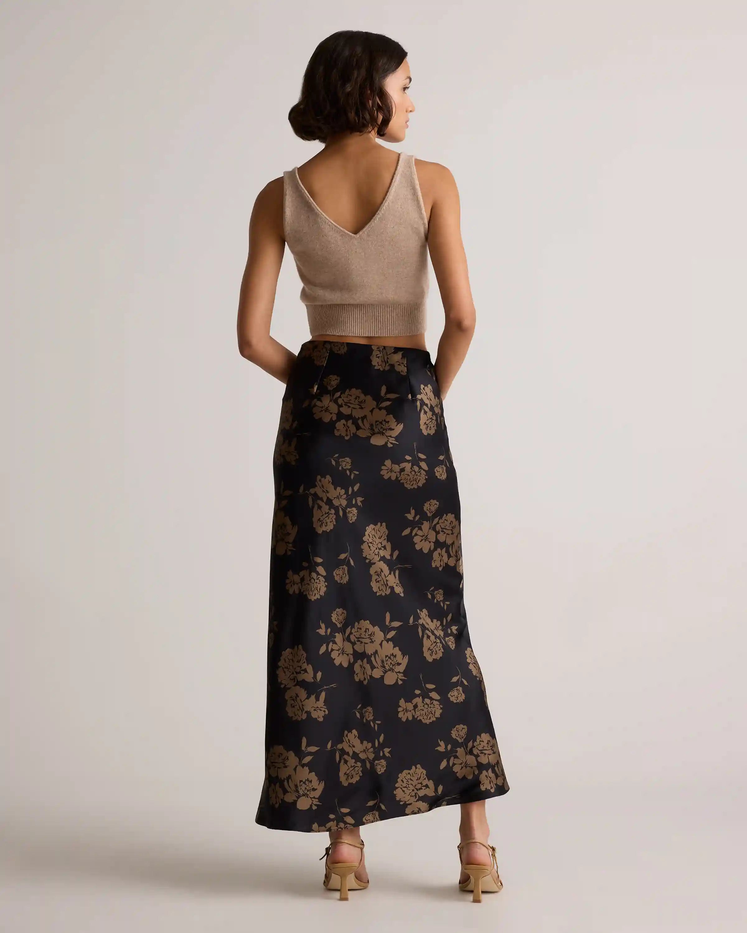 100% Washable Silk Maxi Skirt