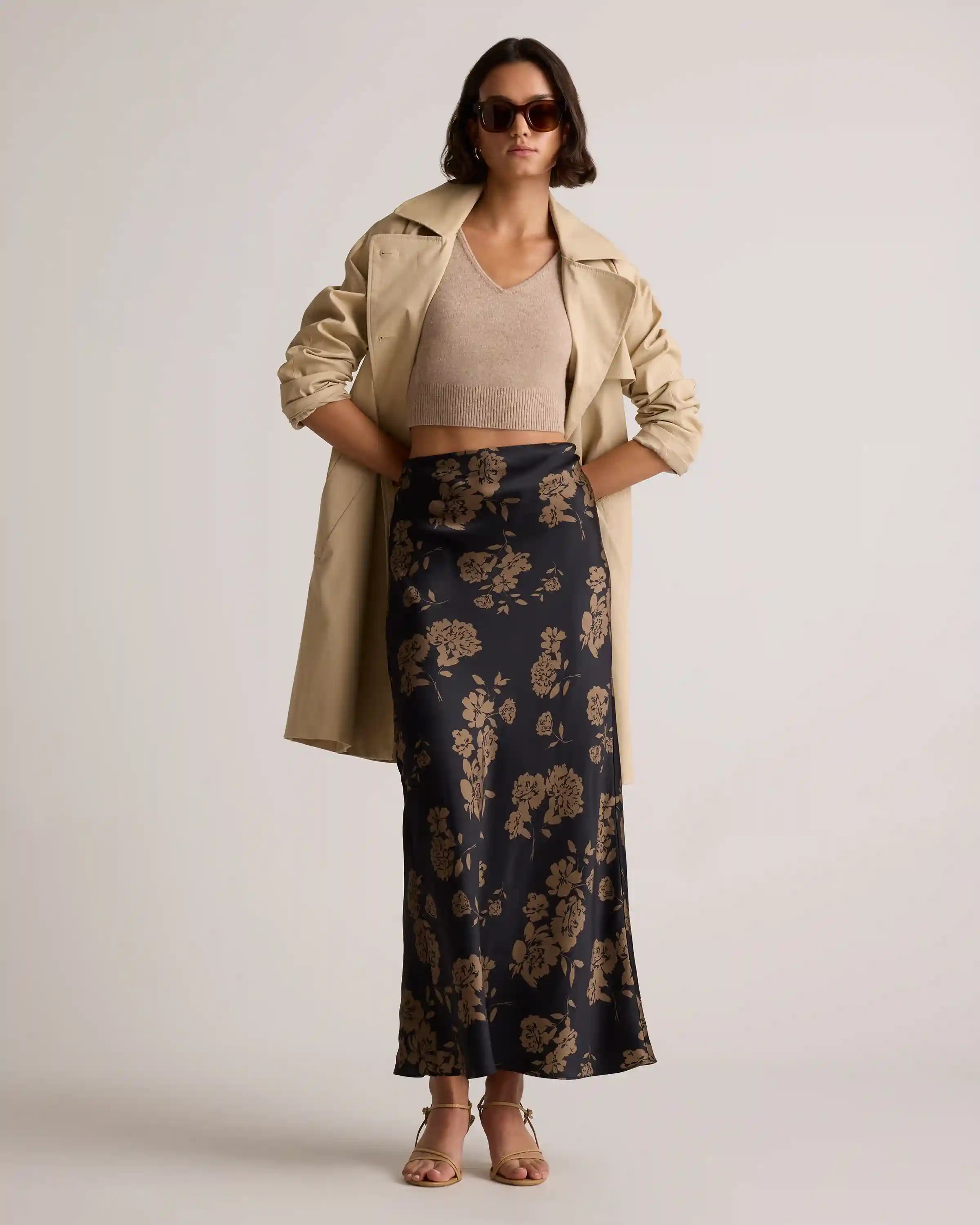 100% Washable Silk Maxi Skirt